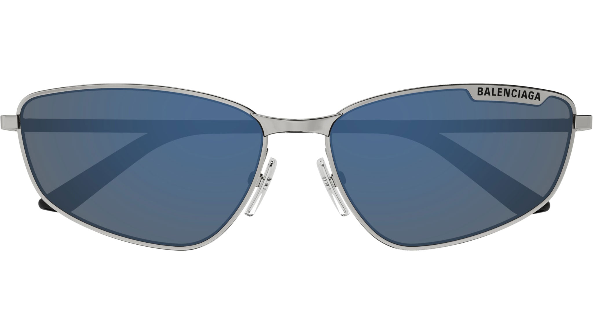 Balenciaga BB0277S 003 Ruthenium Blue Sunglasses - eye-oo.com