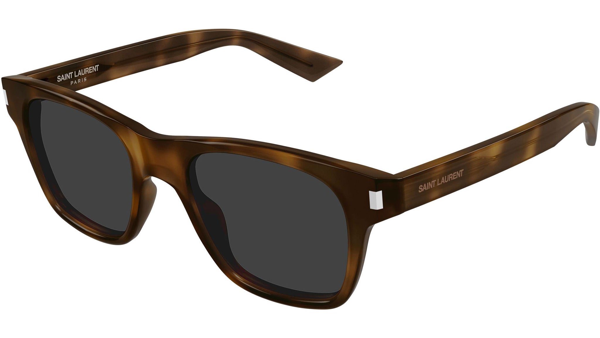 NEW Saint Laurent SL707 003 Ruthenium Grey Havana Nicotine Oval Unisex Sunglasse Saint Laurent SL M170 Sunglasses 003 Havana Grey - eye-oo.com main image 3
