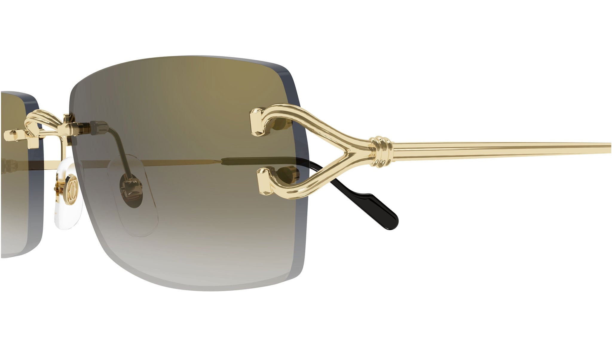 Cartier CT0550S 001 Sunglasses Gold Gold Grey - eye-oo.com
