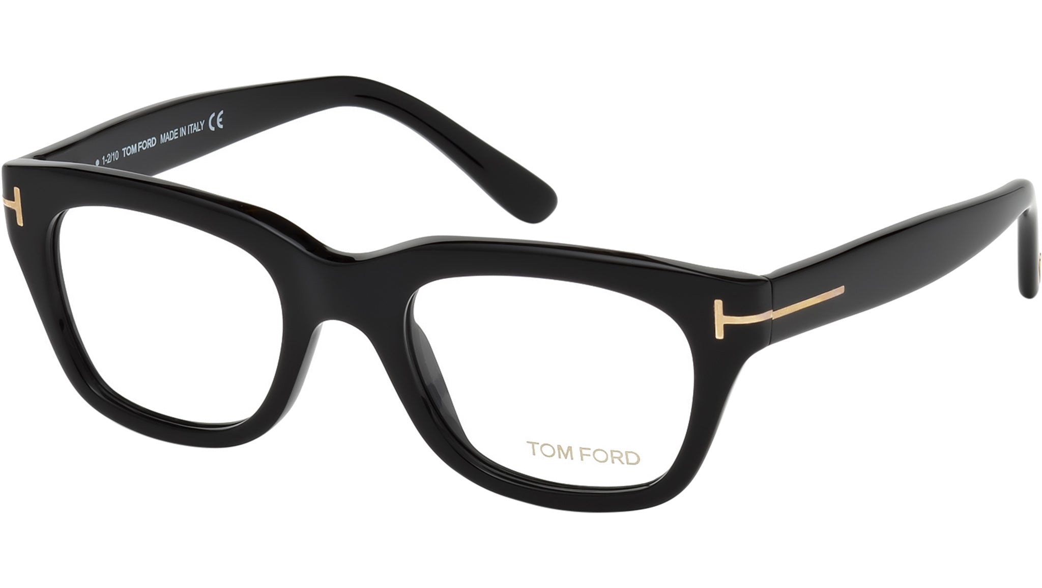 Tom Ford FT5178 Optical Frame 001 Glossy Black / T Logo Temple Tom Ford FT5178 Optical Frame 001 Glossy Black / T Logo Temple
