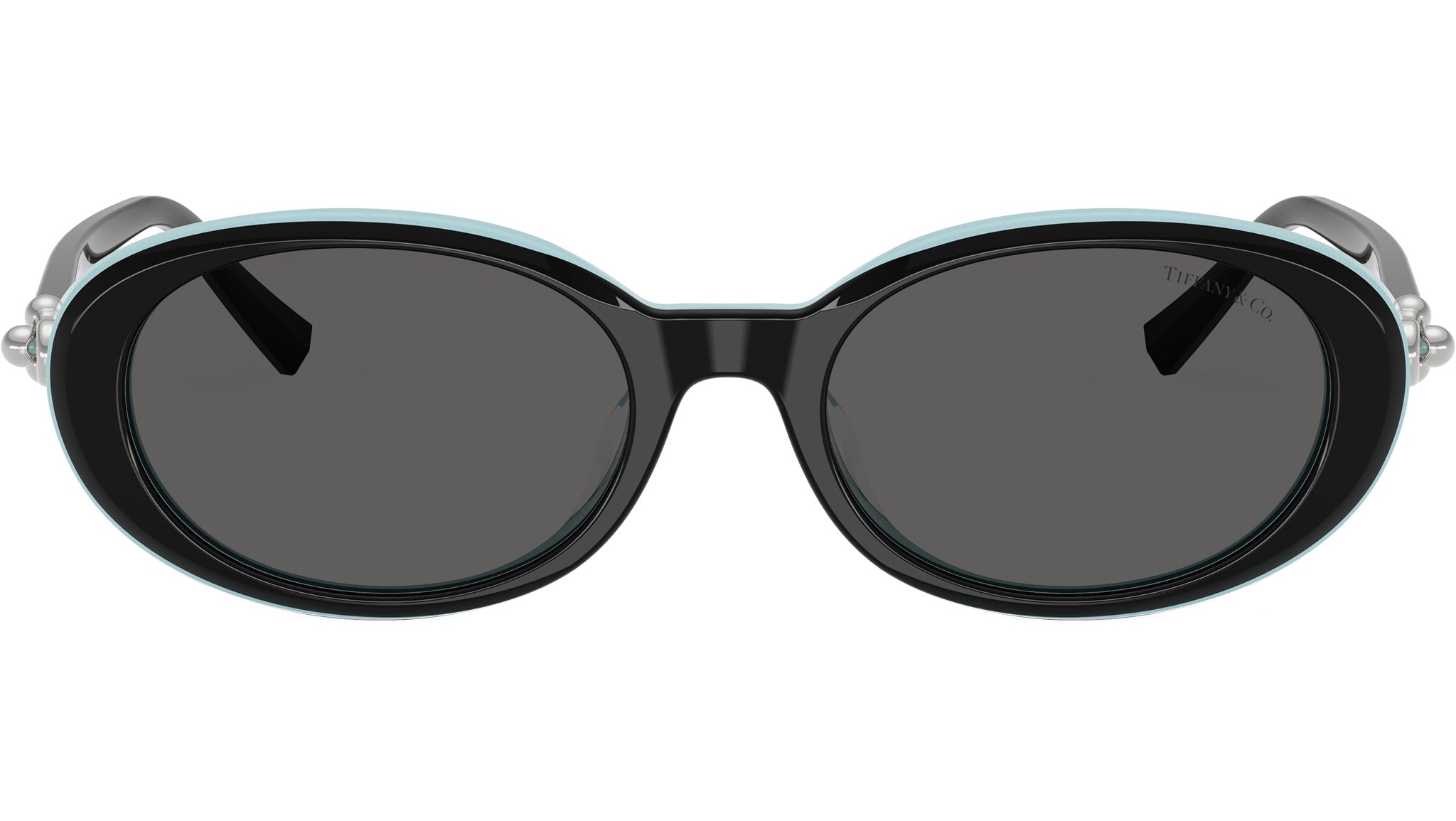 TF4242D Tiffany Sunglasses 8055S4 Black On Tiffany Blue
