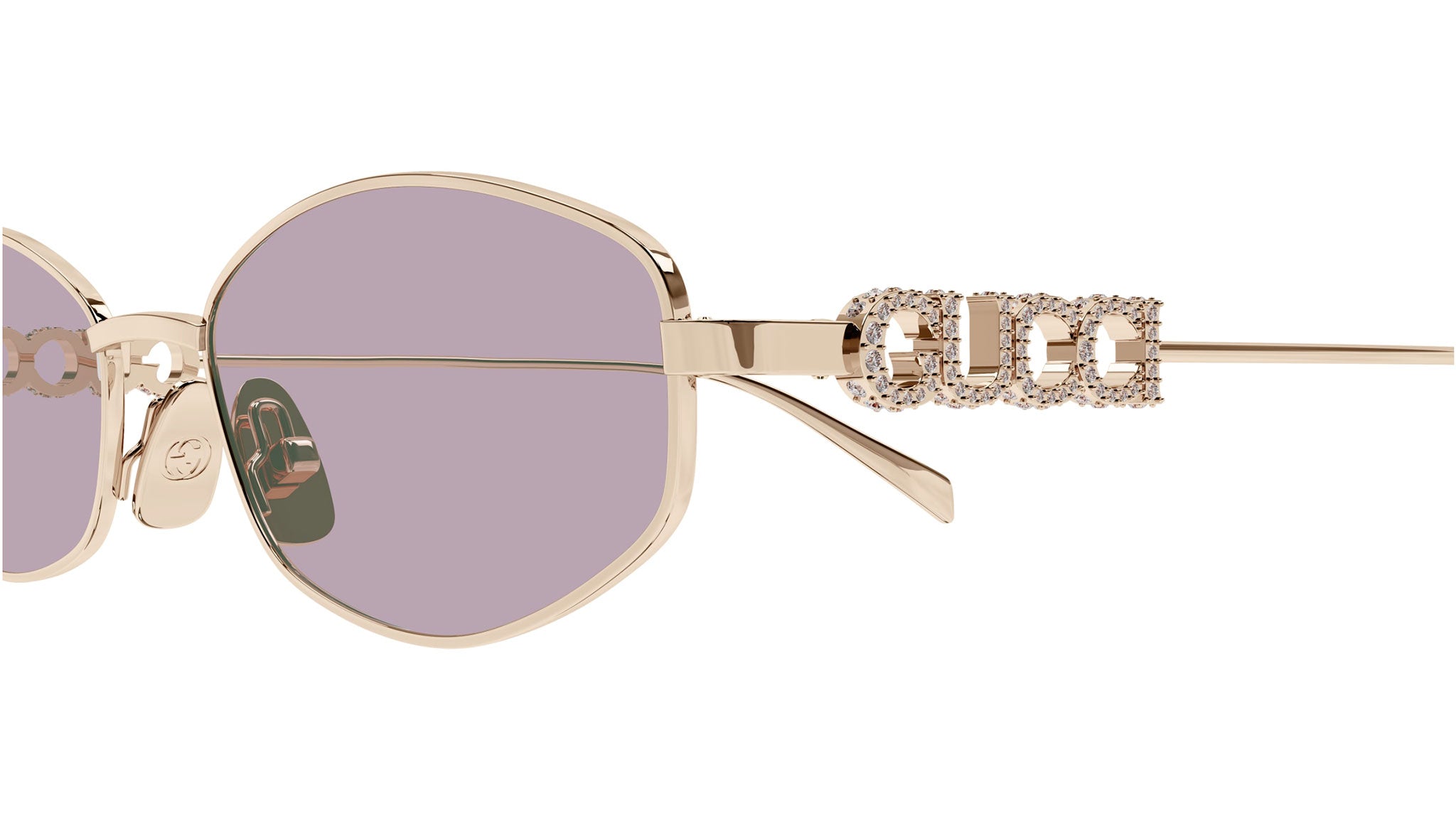 NWT Gucci GG1805SA-003 Gold Violet 60mm Sunglasses bg_4963043_100602_m main image 3