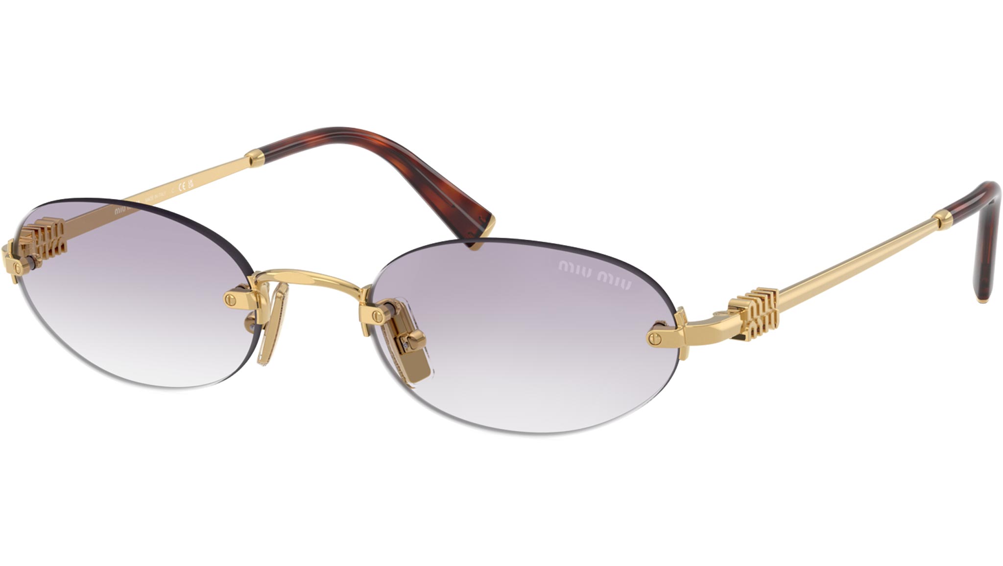 MU A54S Miu Miu Sunglasses 5AK04O Gold - eye-oo.com