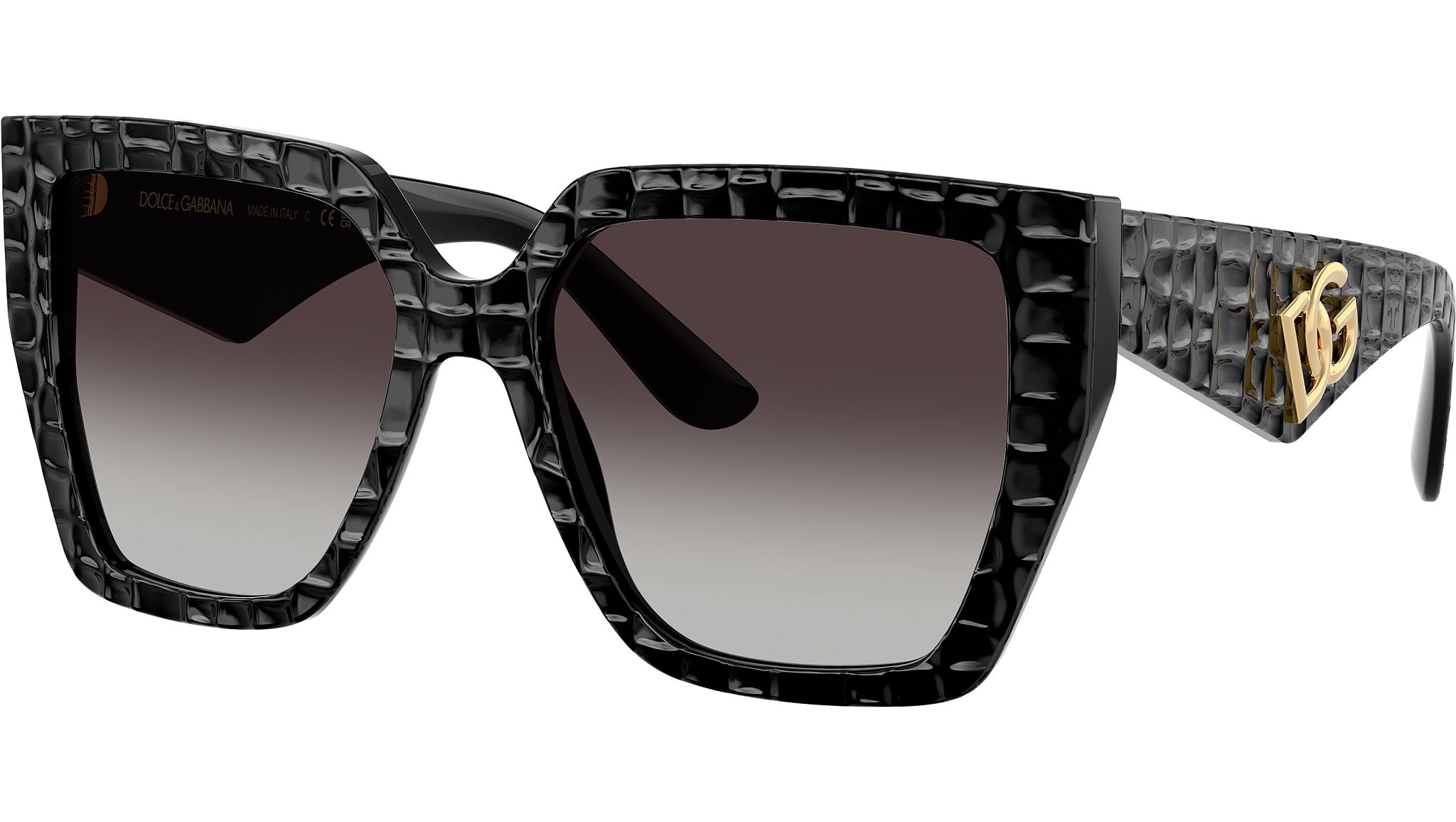 Dolce & Gabbana Black Herringbone square sunglasses Italy Dolce&Gabbana DG4431 501/87 Sunglasses - US main image 2