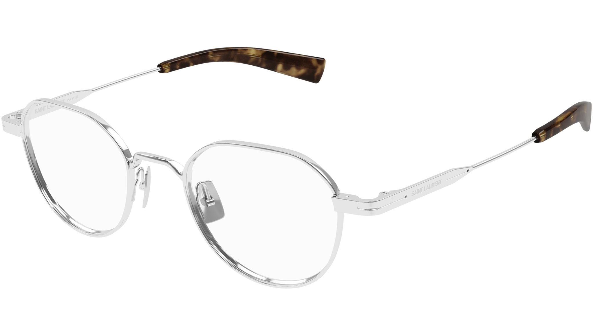 Saint Laurent SL 730 002 Shiny Silver Glasses - eye-oo.com