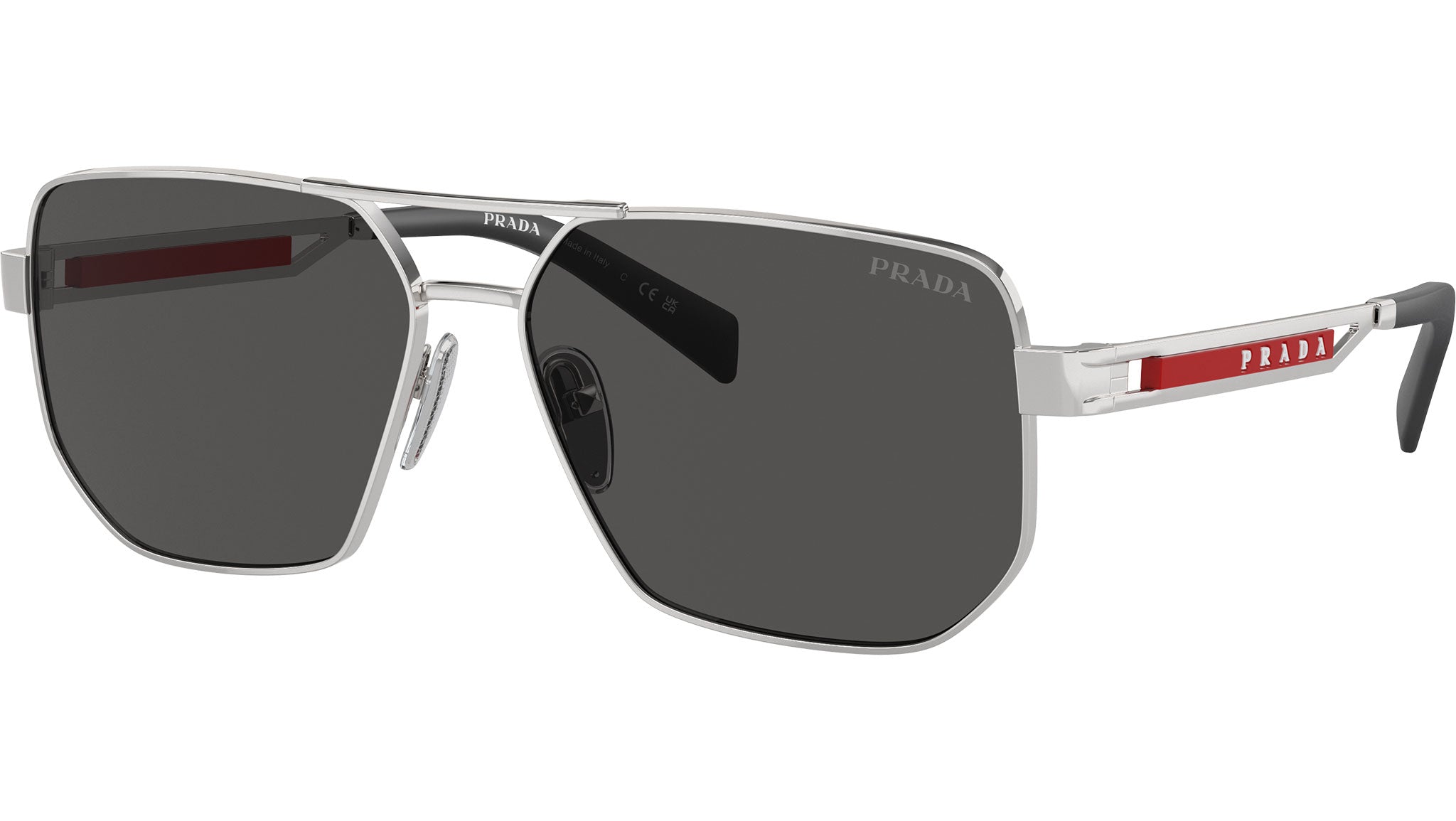 Prada Linea Rossa Sunglasses PS51ZS 1BC06F Silver - eye-oo.com