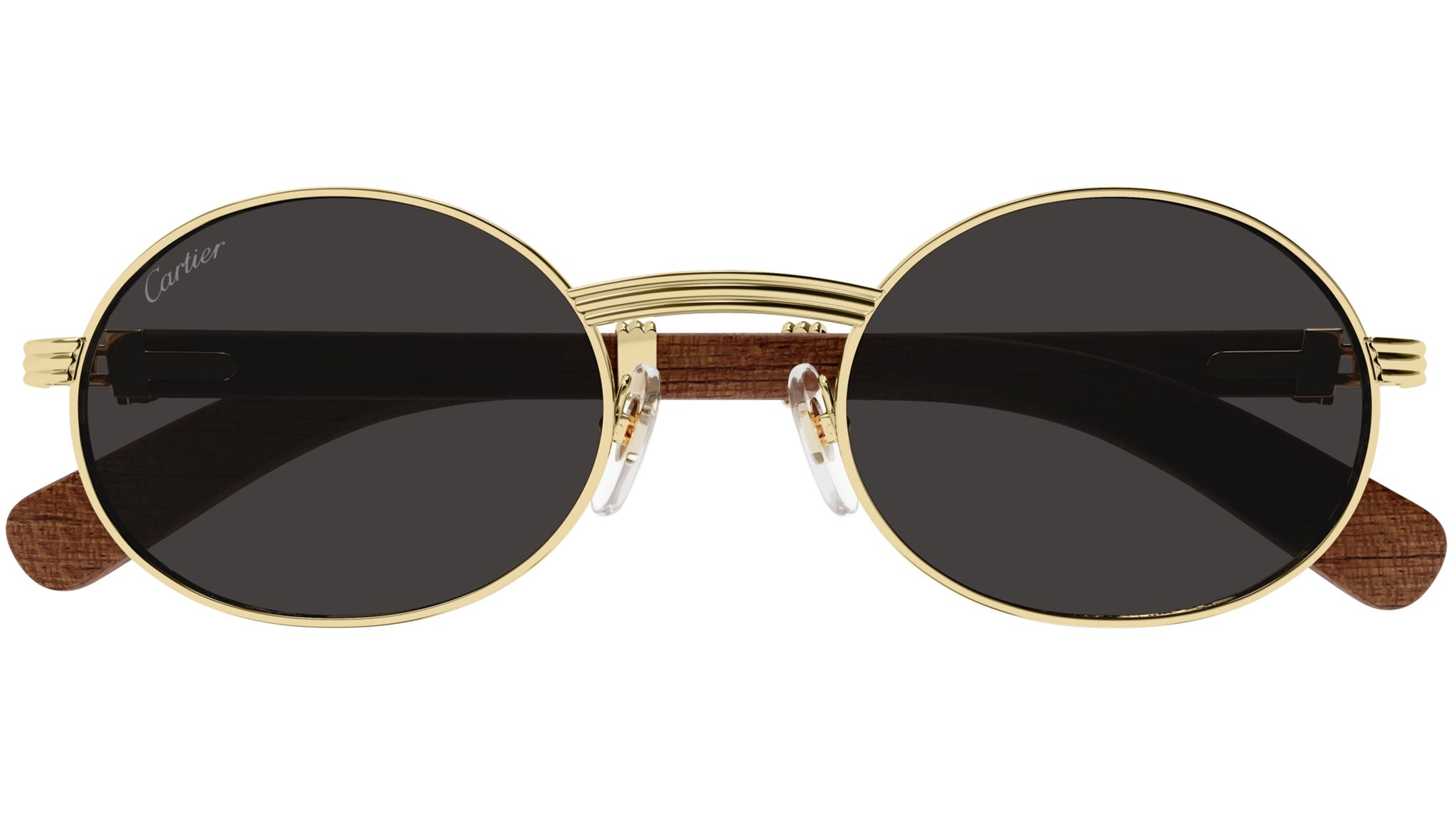 Cartier CT0464S 002 Sunglasses Silver Gold - eye-oo.com