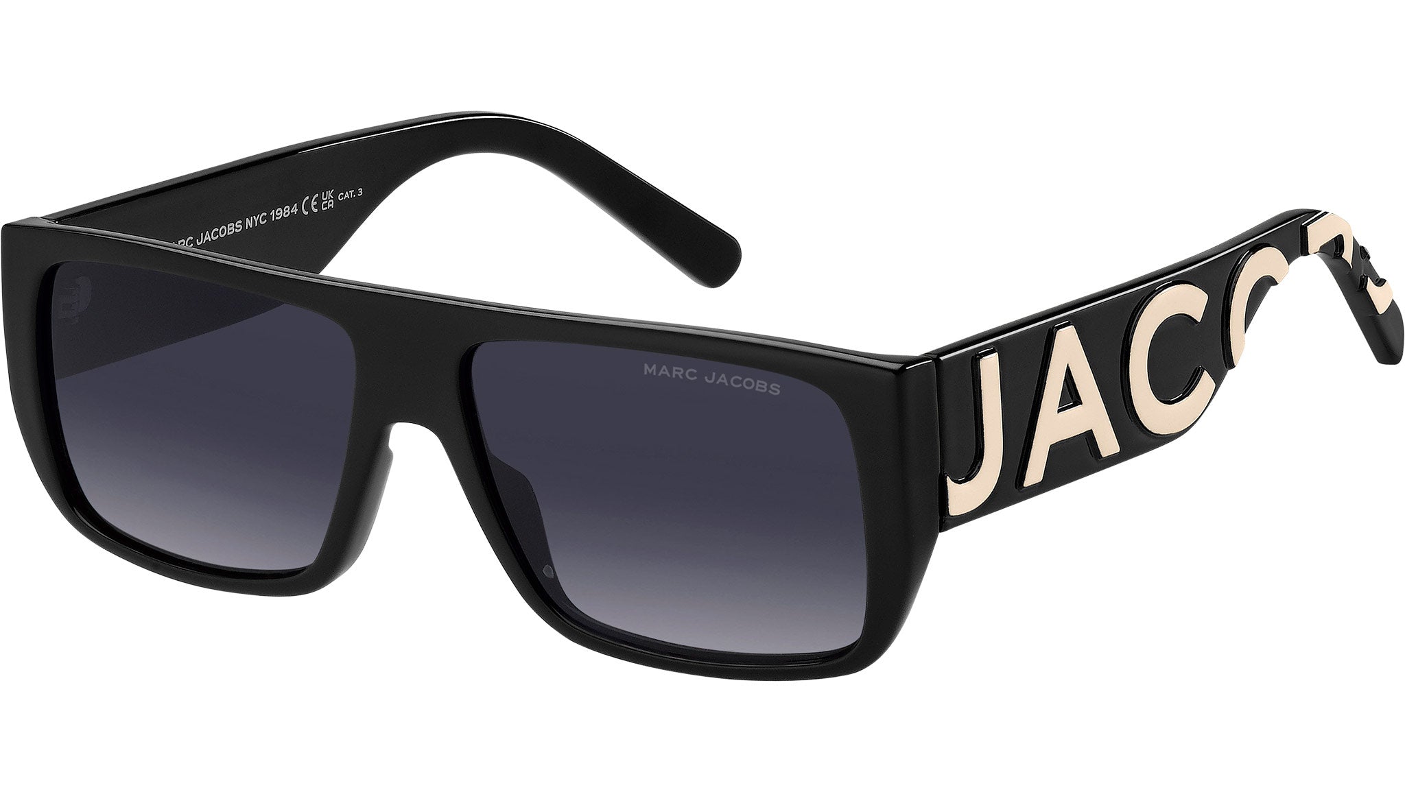 The Marc Jacobs Sunglasses Black Clip-on Logo Print Case‎ Included Marc Jacobs Sunglasses MARC-LOGO-096-S 80S/9O main image 4
