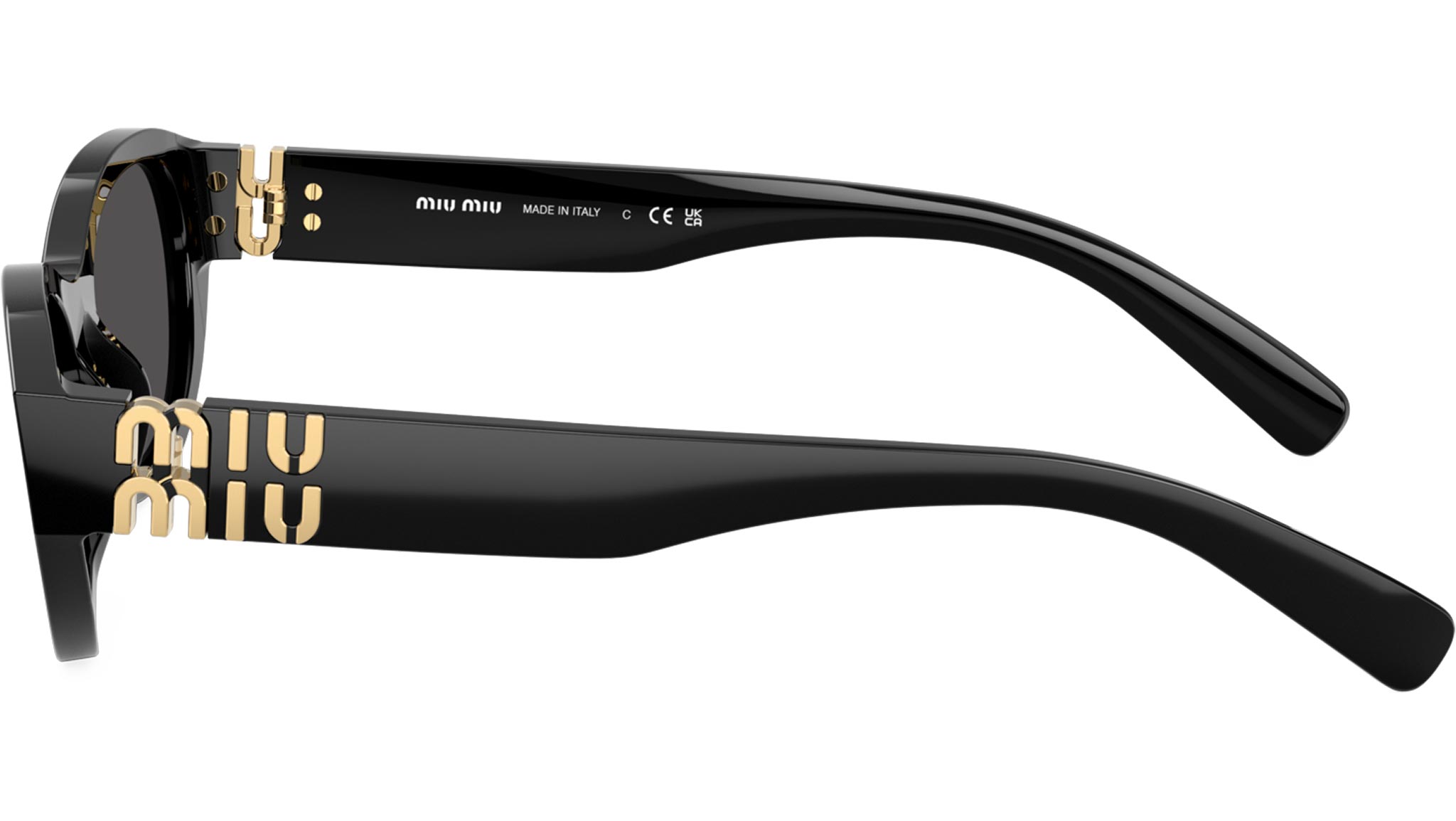 MU A03S Miu Miu Sunglasses 16K08Z Black - eye-oo.com