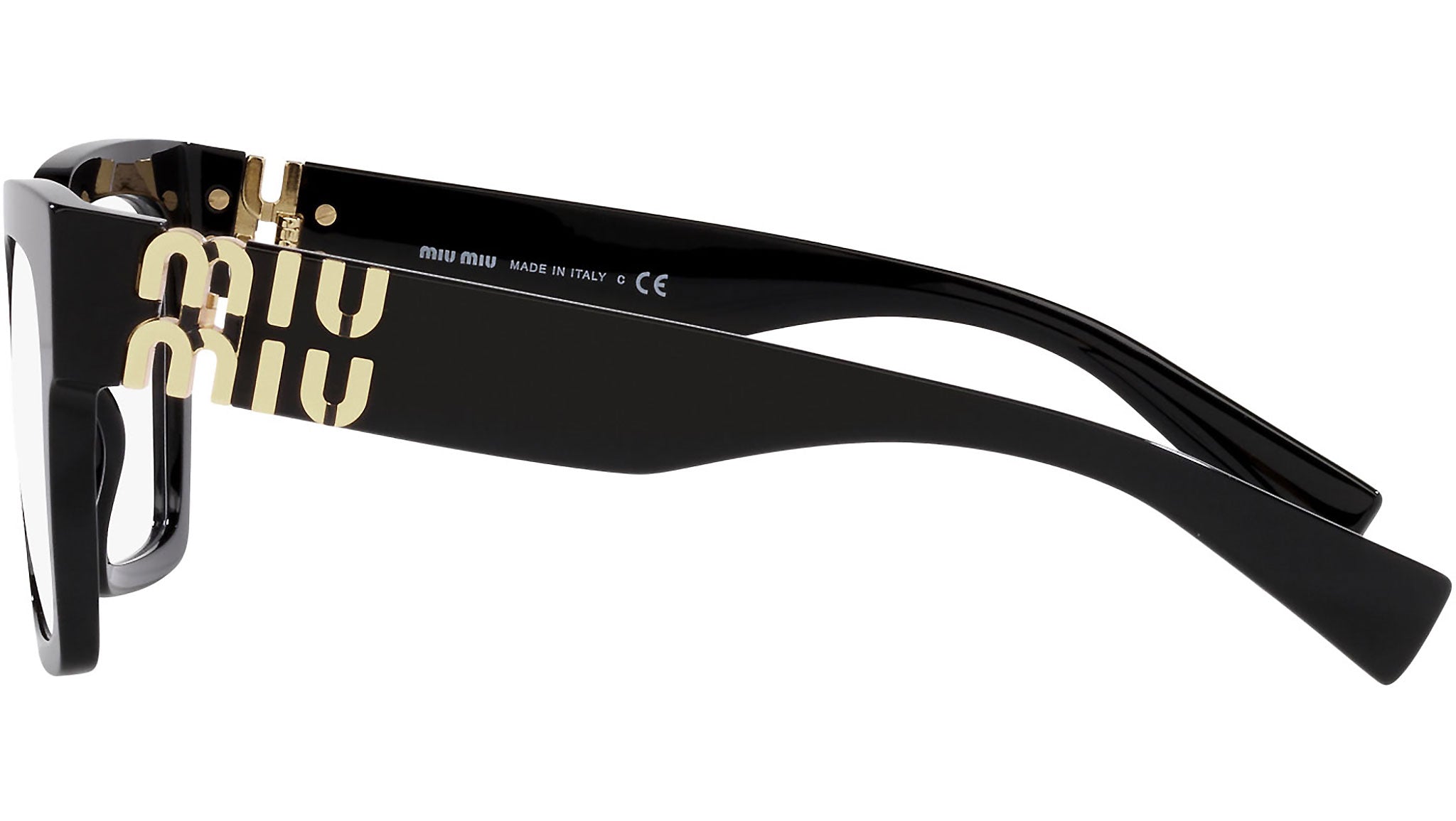 Miu Miu MU04UV Glasses 1AB1O1 Black - eye-oo.com