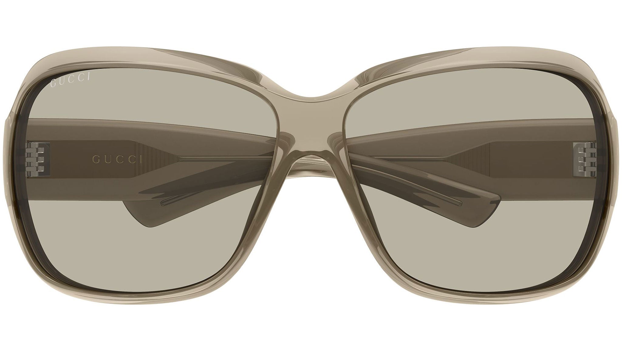 Gucci GG2176S 006 Rectangle Sunglasses - Shiny Transparent Beige/Beige Gucci GG2176S Sunglasses | Select Eyewear main image 4