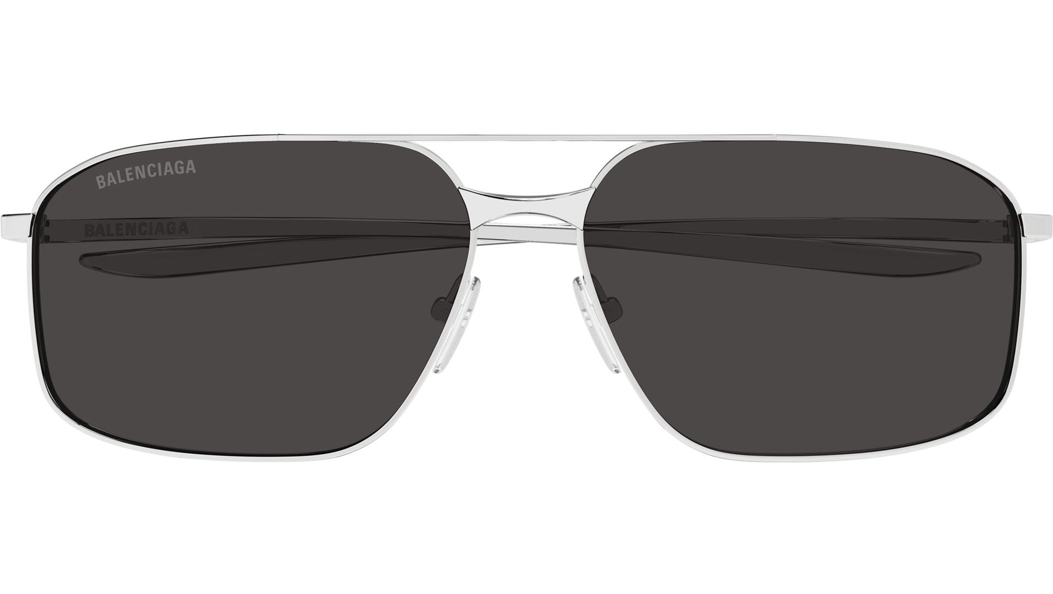Balenciaga BB0492S Pilot Sunglasses 001 Silver Grey - eye-oo.com