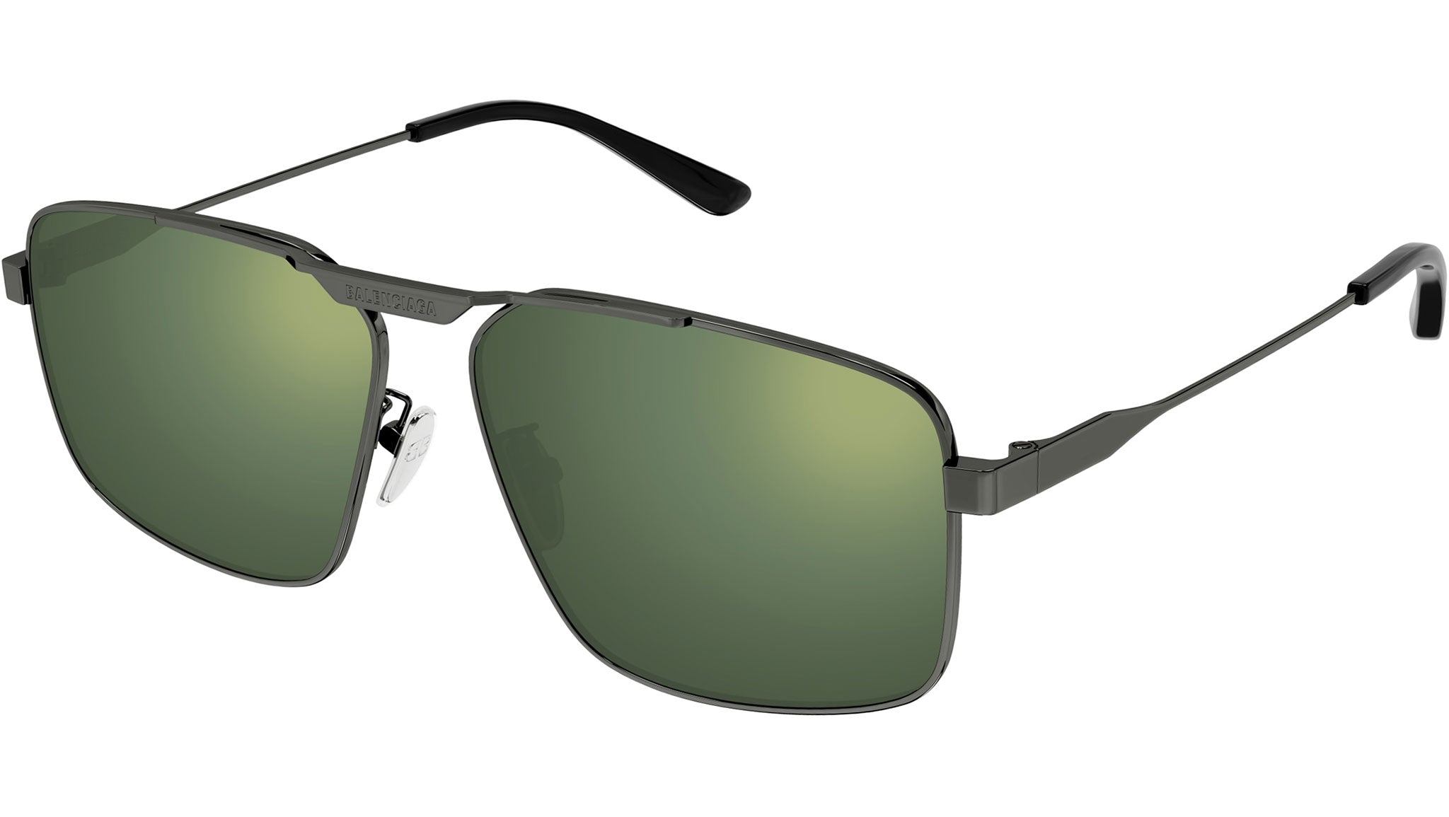 BB0418SK Balenciaga Pilot Sunglasses 003 Ruthenium - eye-oo.com
