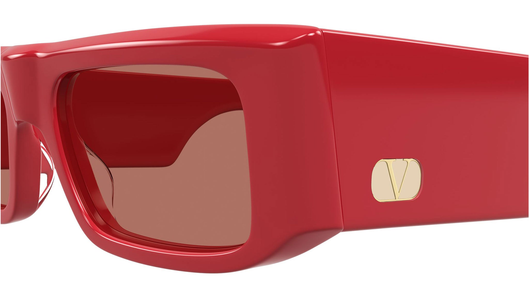Valentino VG0005S Sunglasses 003 Red Warm Brown Rectangular  display picture 2