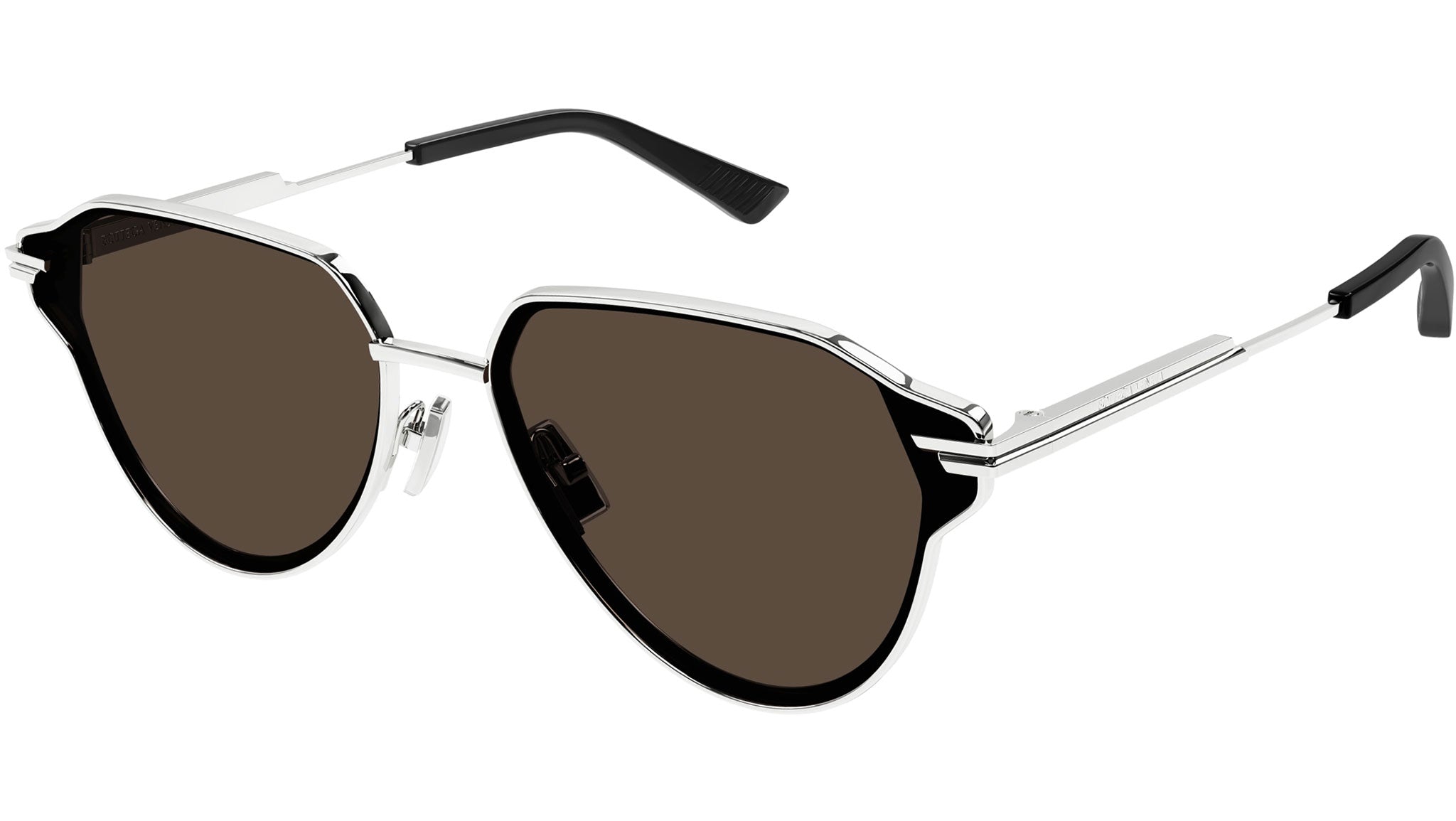 Bottega Veneta BV1271S Sunglasses 004 Shiny Silver - eye-oo.com display picture 2