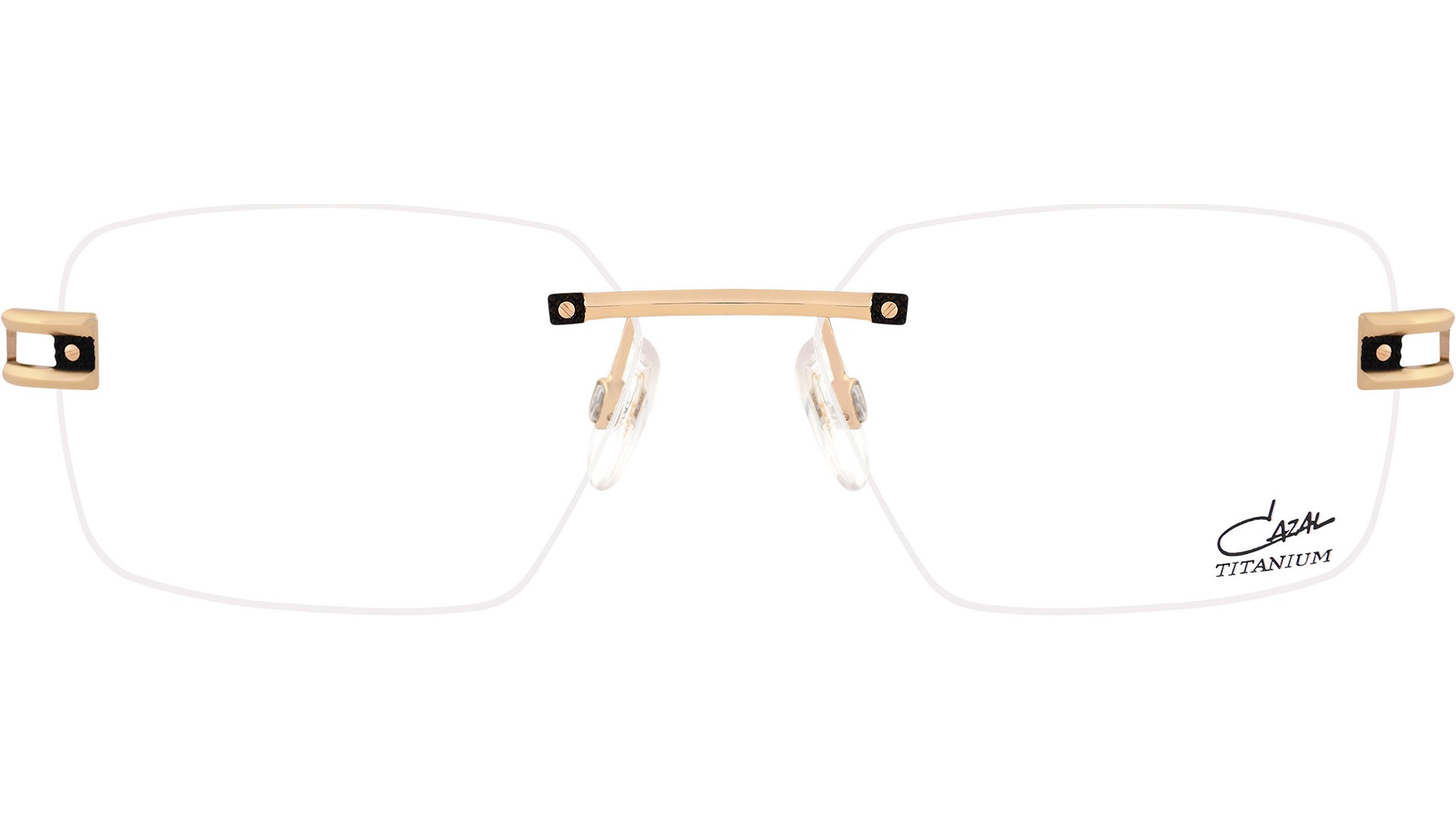 Cazal Model 7103 Optical Frame 001 Black and Gold - eye-oo.com