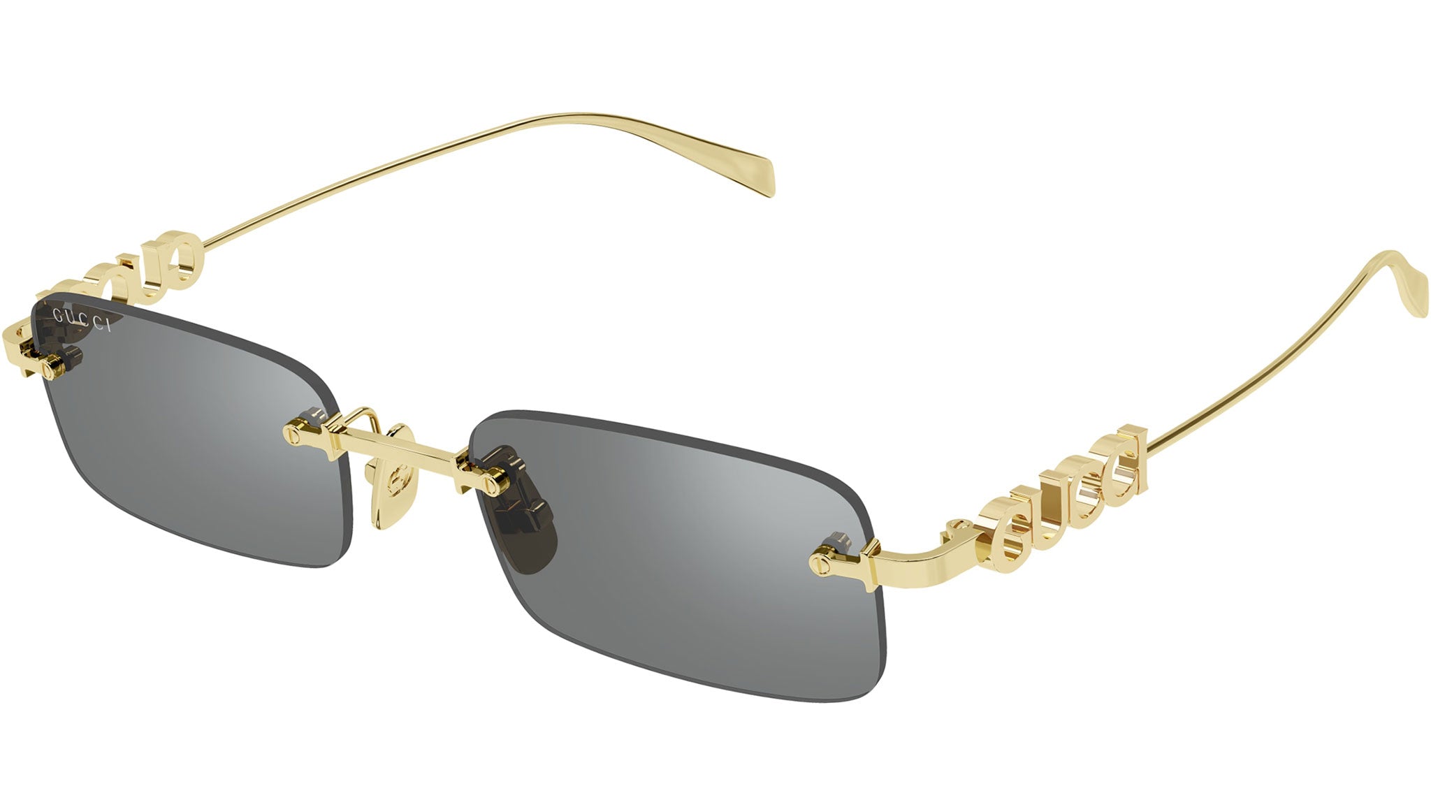Gucci GG1808S 003 Rectangular Sunglasses Endura Gold - eye-oo.com