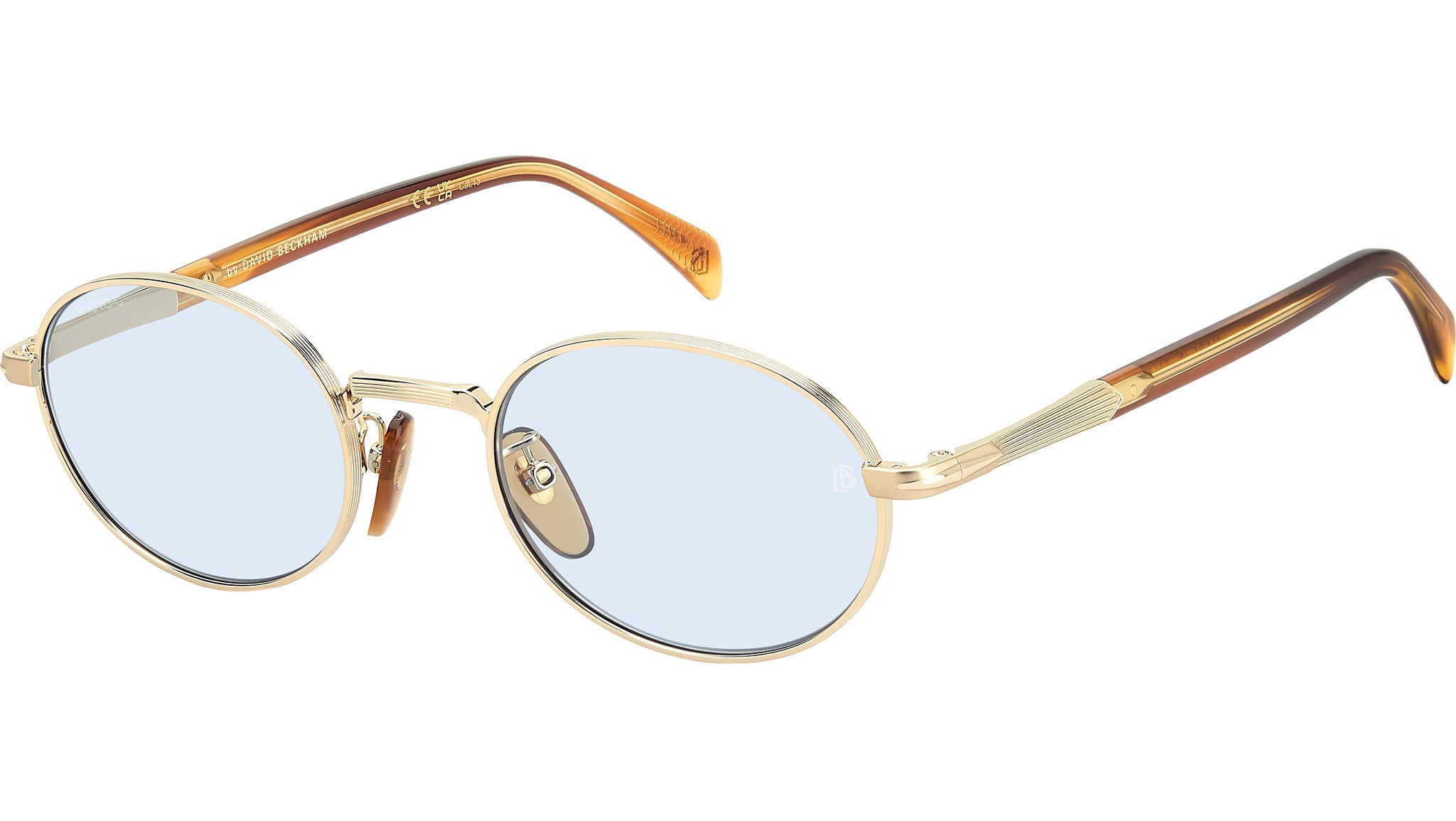 David Beckham DB 1196/S T5U QZ Sunglasses Gold Brown Horn - eye-oo.com