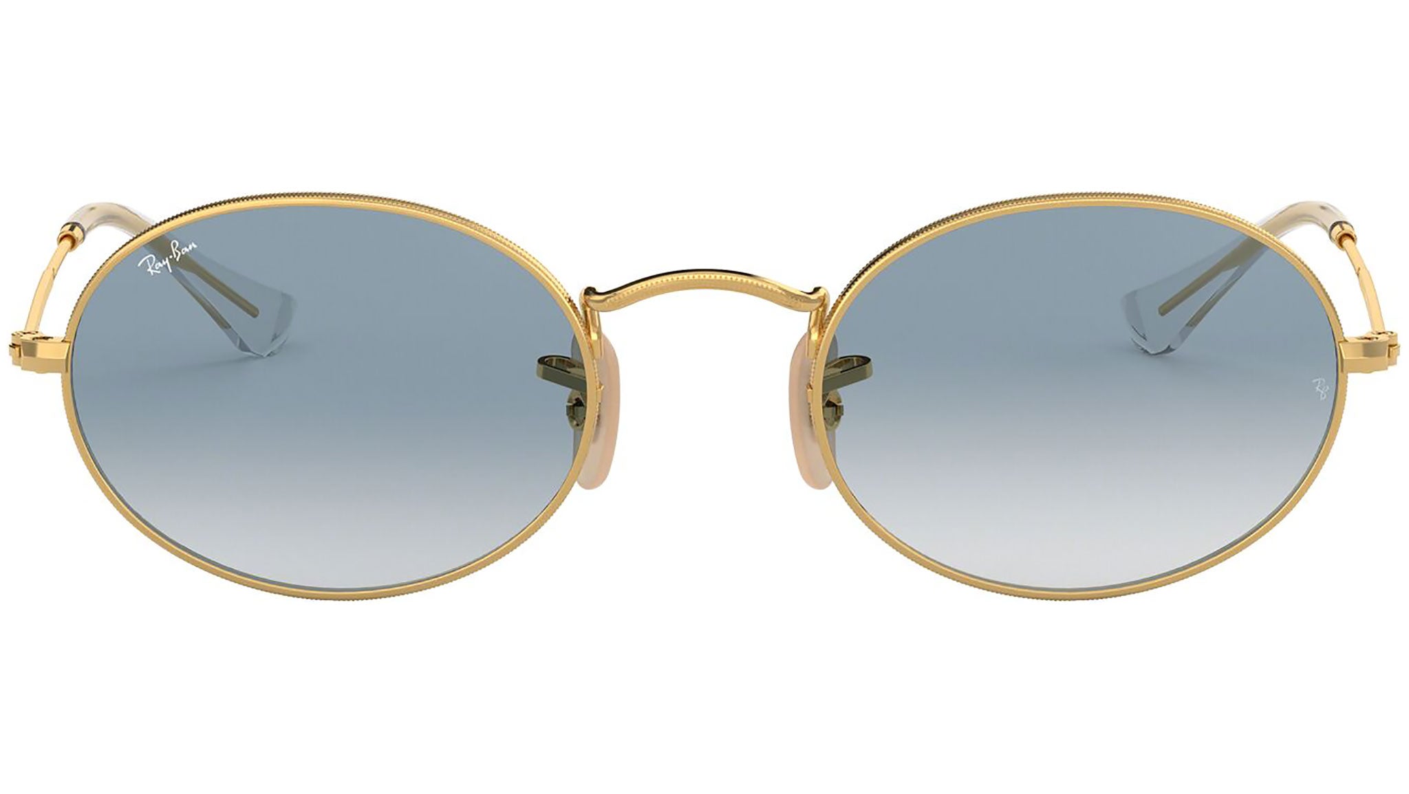 Ray-Ban Oval RB3547N 001/3F Gold Sunglasses
