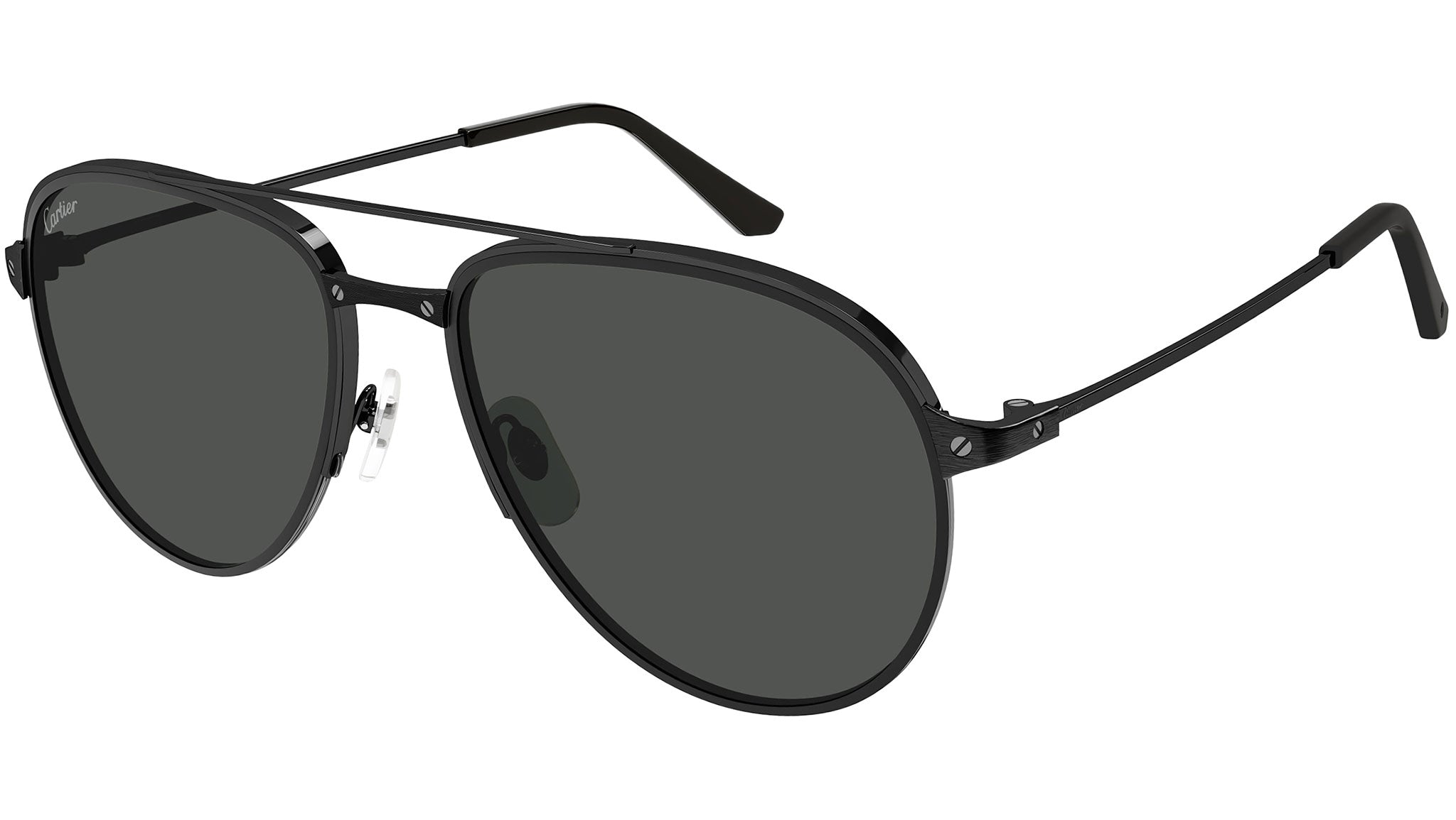 Cartier CT0325S 009 Black Grey Sunglasses - eye-oo.com