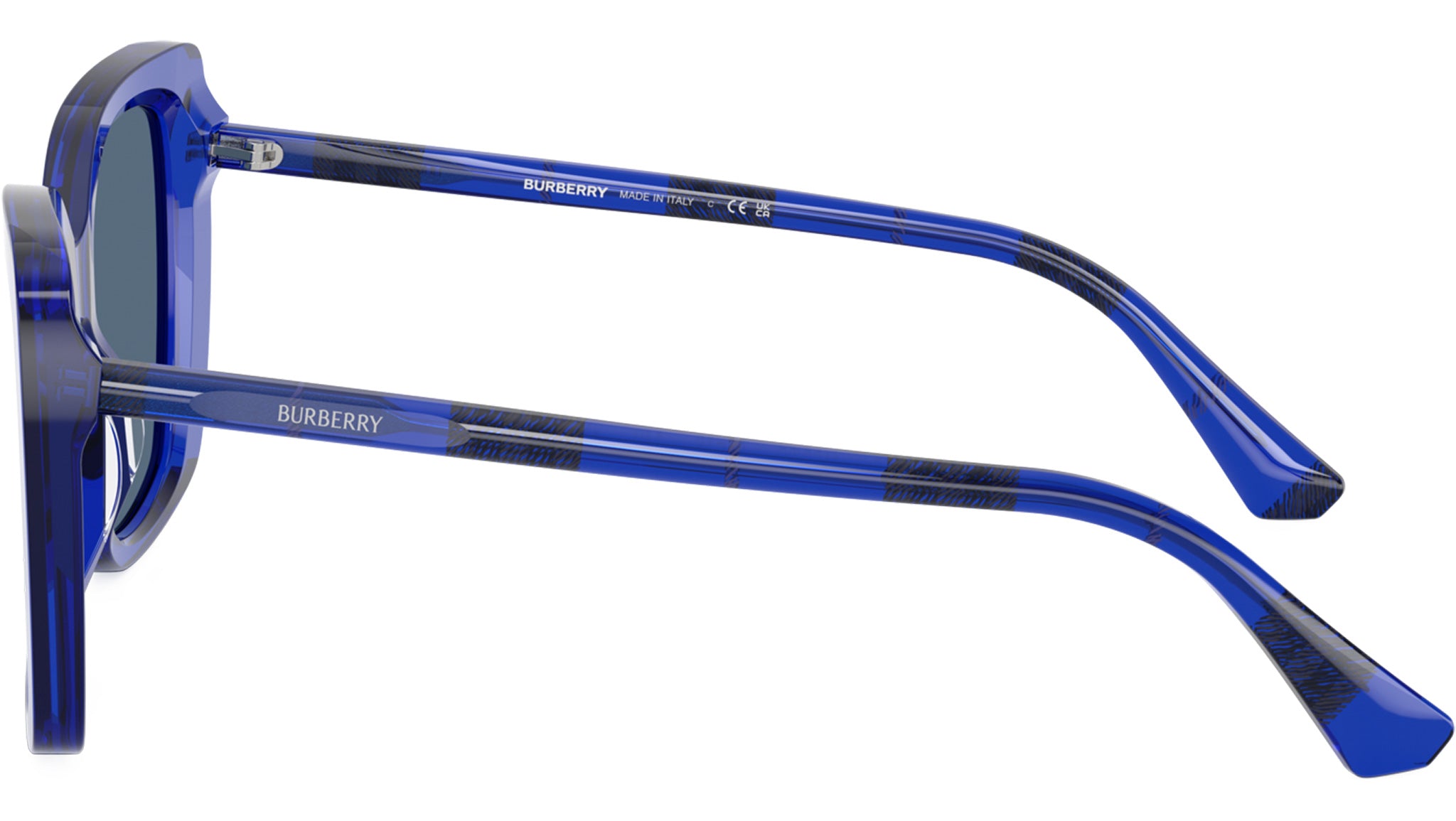 ユ*キ様 BURBERRY ラウンド型 サングラス クリア/ブルー Burberry BE4456 Sunglasses 416880 Blue - eye-oo.com