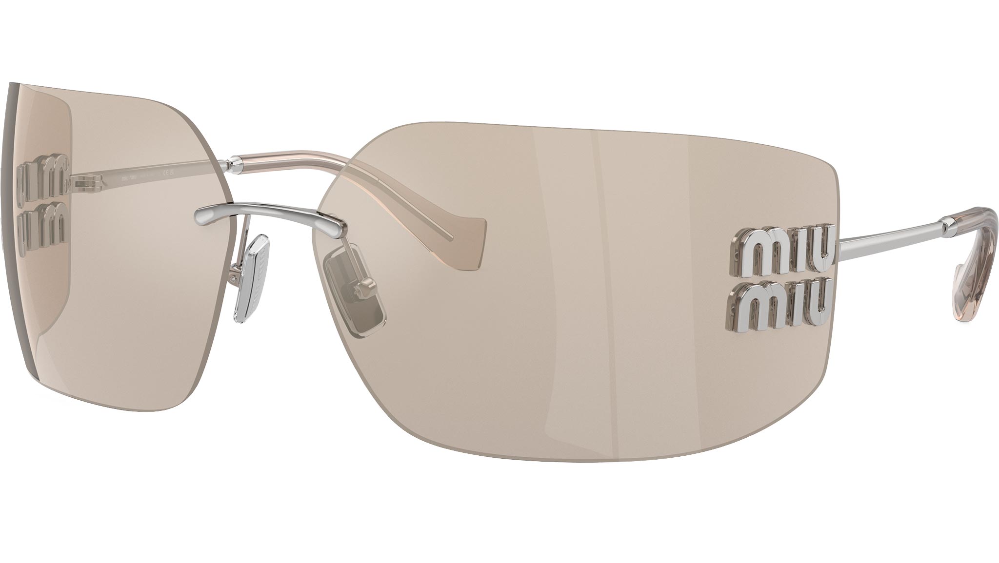Miu Miu 0MU 54YS Sunglasses 1BC10F Silver - eye-oo.com