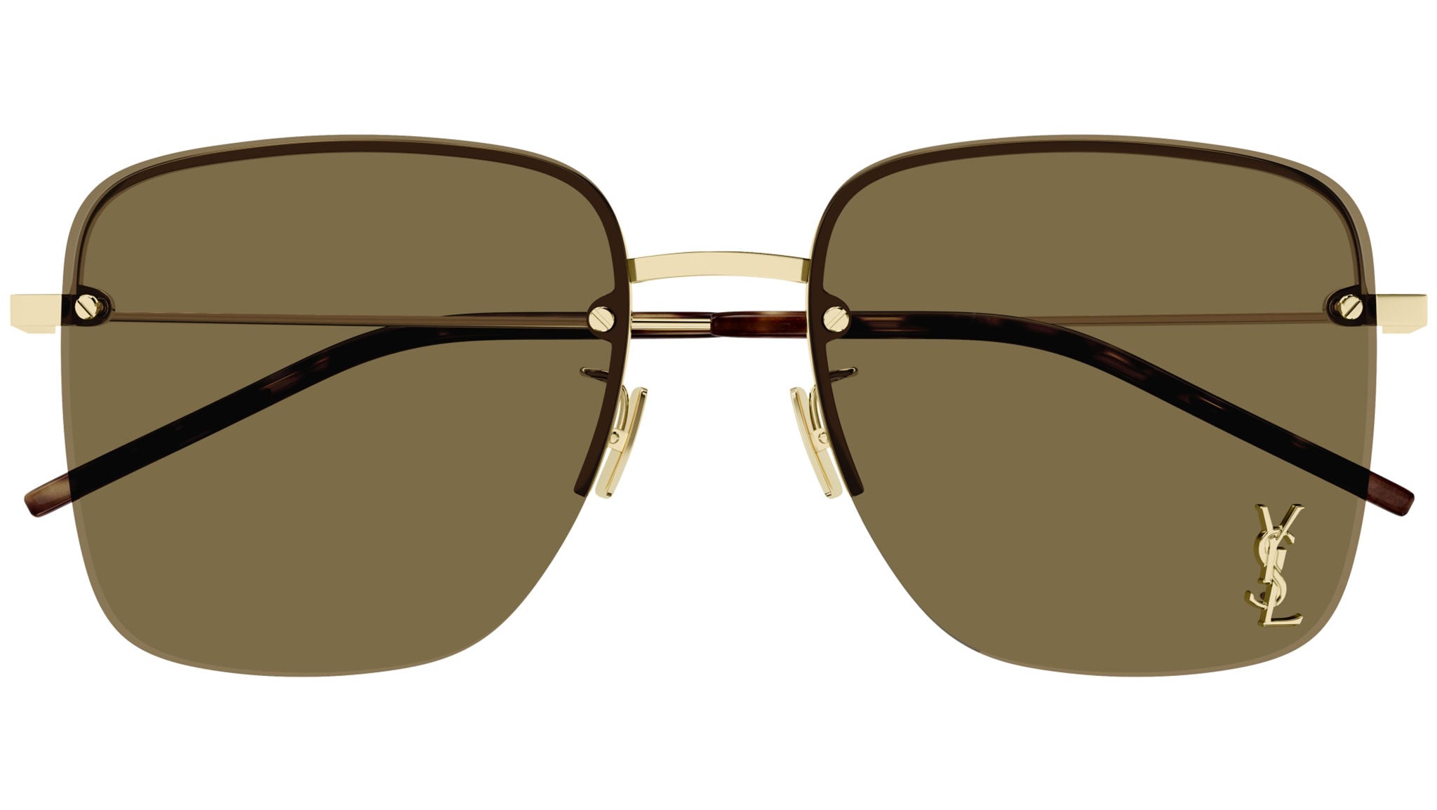 Saint Laurent SL 312 M 014 Rectangular Sunglasses Gold - eye  display picture 3