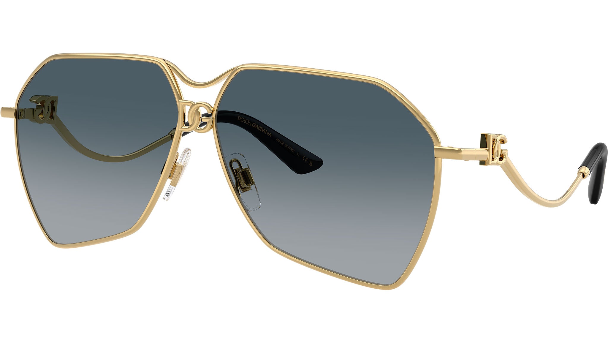 Dolce & Gabbana DG2221 498/7P Shield Sunglasses Gold Italy 145 Authentic Dolce&Gabbana Shield Sunglasses for Women for sale | eBay main image 2