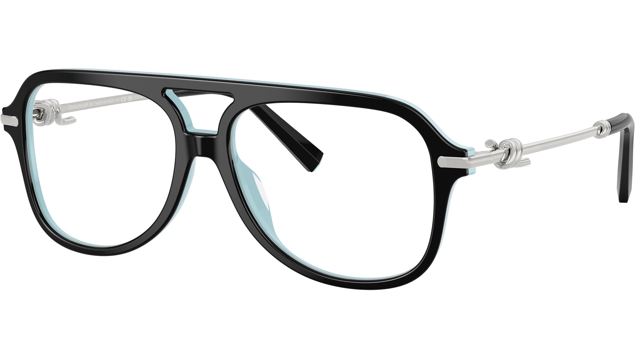 TF2283 Tiffany Glasses 8055 Black On Tiffany Blue - eye-oo.com