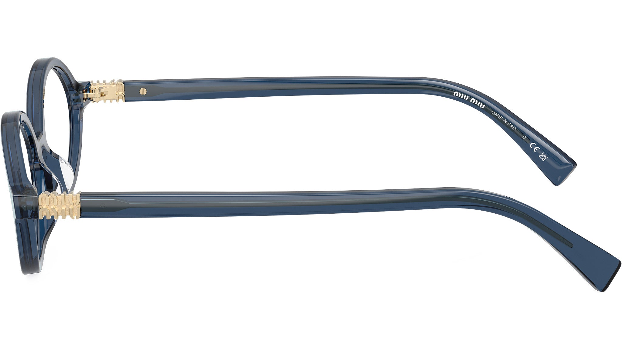 Miu Miu MU01XV Glasses 08Q1O1 Blue Crystal - eye-oo.com
