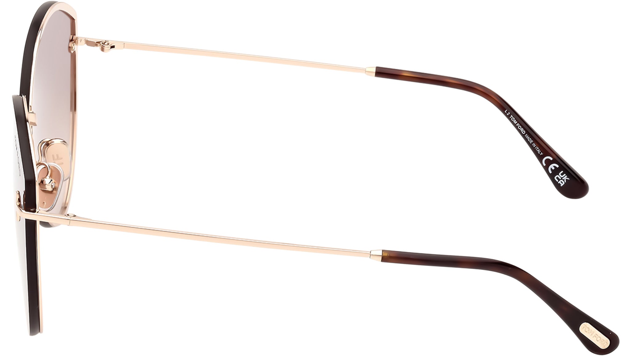 Tom Ford Evangeline Sunglasses FT1106 28G Shiny Rose Gold  display picture 3