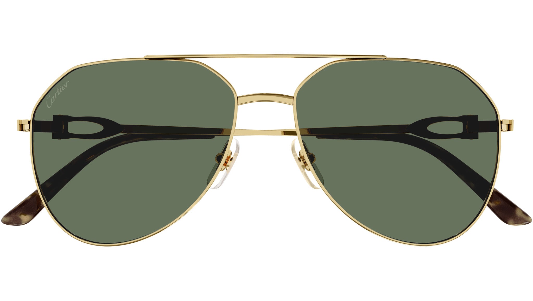 Cartier CT0364S 002 Gold Green Sunglasses - eye-oo.com