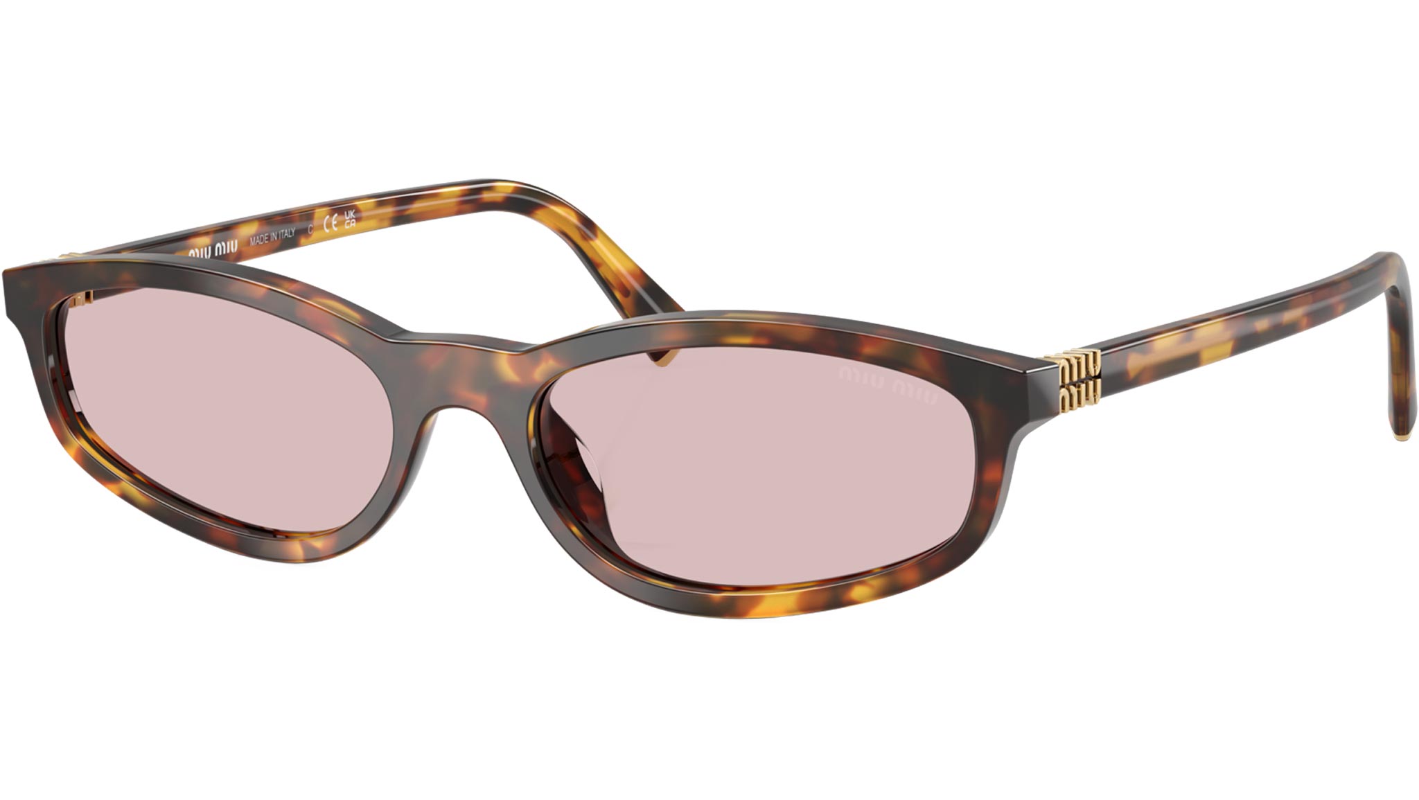 美品【MiuMiu】MU A06S リガード サングラス ブラック MU A06S Miu Miu Sunglasses 14L4I0 Honey Havana - eye-oo.com
