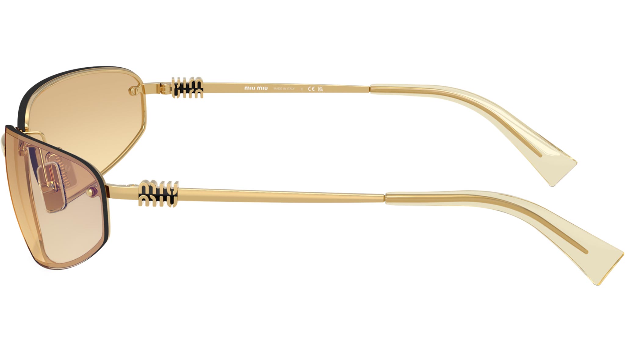 MU A50S Miu Miu Sunglasses 5AK7R1 Gold - eye-oo.com