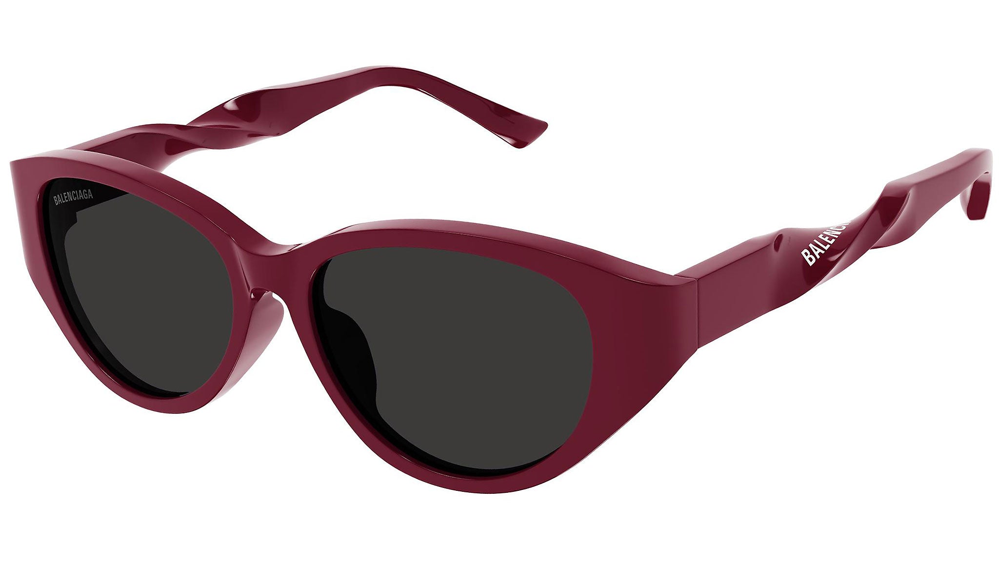 Balenciaga BB0209SA 003 Shiny Burgundy Sunglasses - eye-oo.com display picture 2
