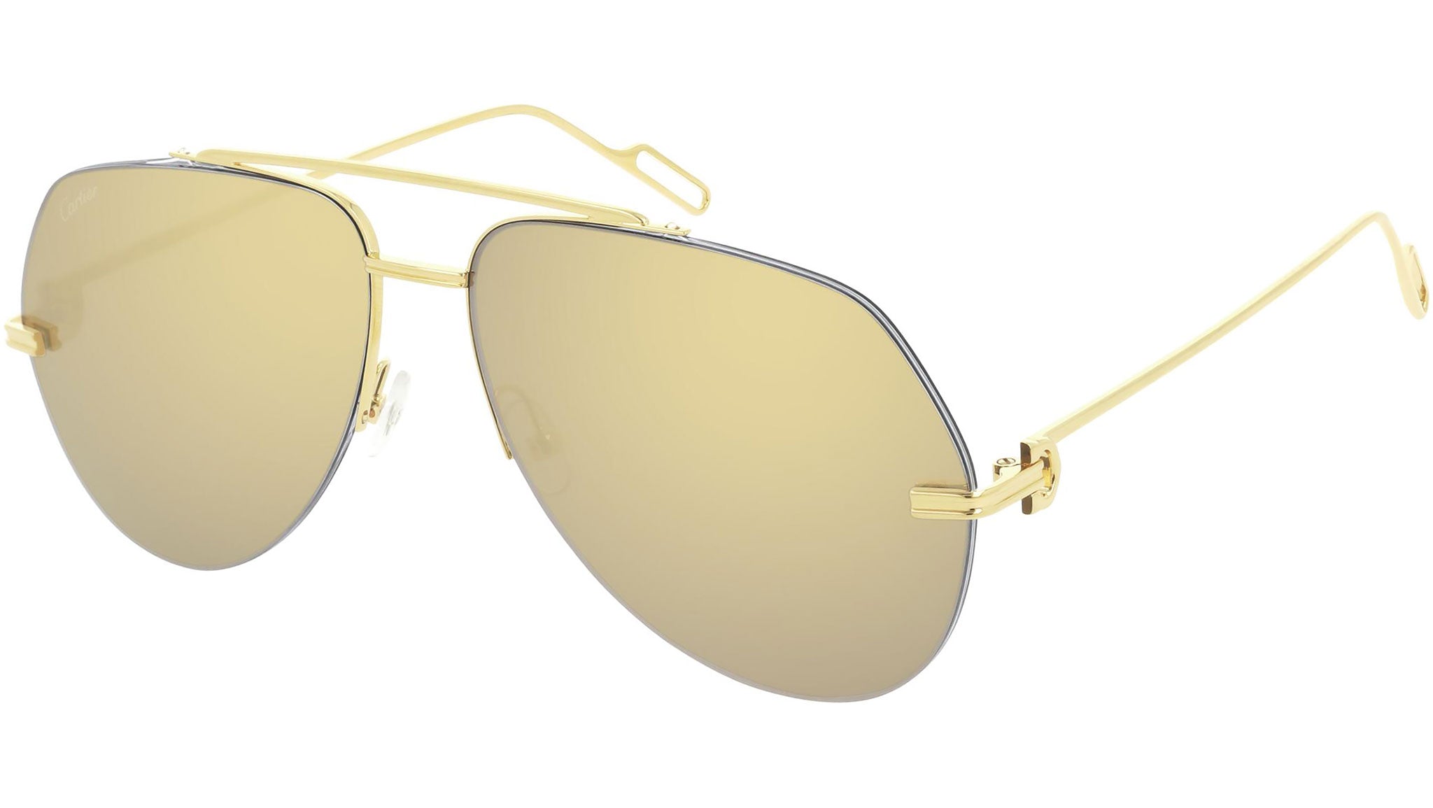 Cartier CT0170S 003 Shiny Gold Sunglasses - eye-oo.com