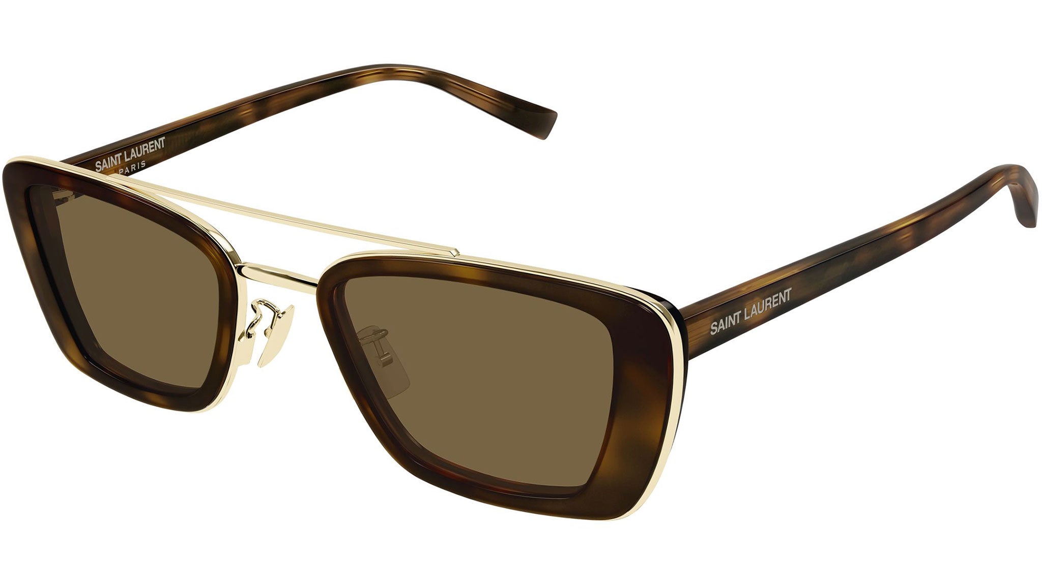 SL 825 Saint Laurent Sunglasses 002 Shiny Havana - eye-oo.com