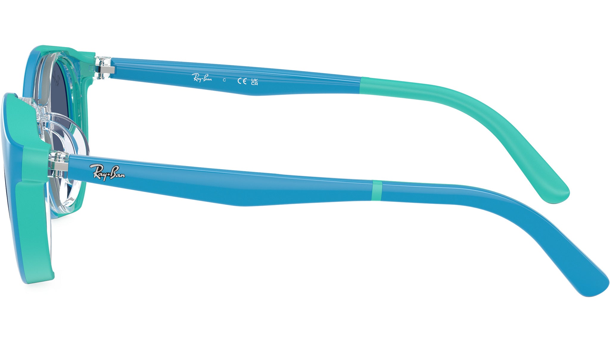 Ray-Ban Junior RY1625DC Clips 393880 Turquoise On Blue - eye  display picture 2