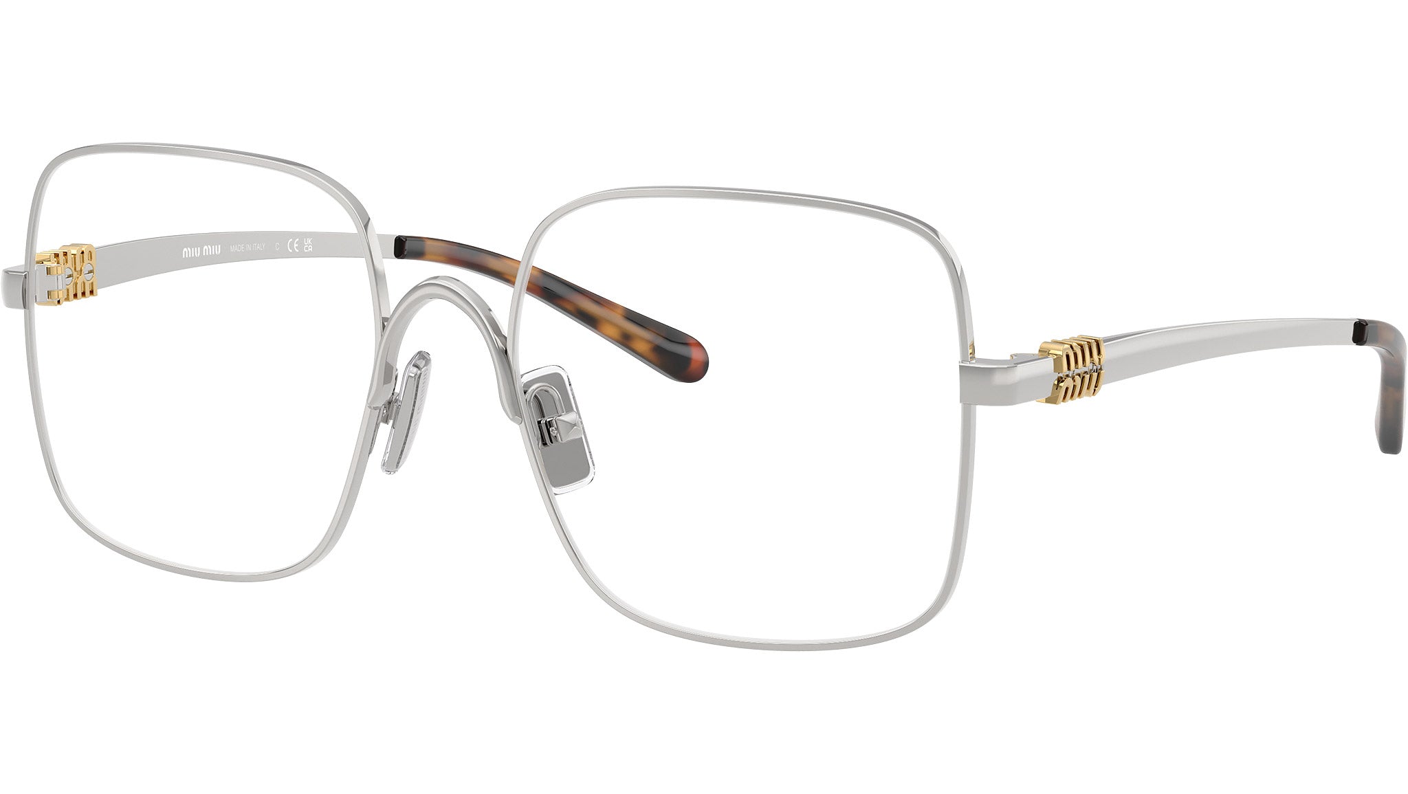 Miu Miu MU51YV Glasses 1BC1O1 Silver - eye-oo.com