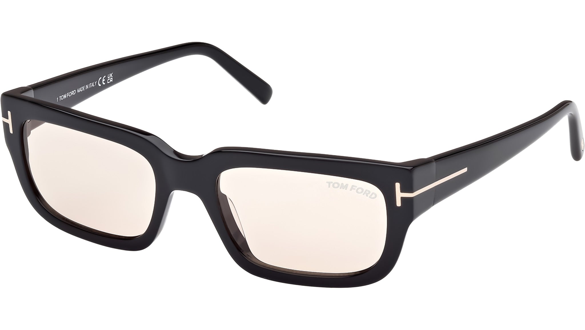 Tom Ford Ezra Sunglasses FT1075 01E Shiny Black - eye-oo.com