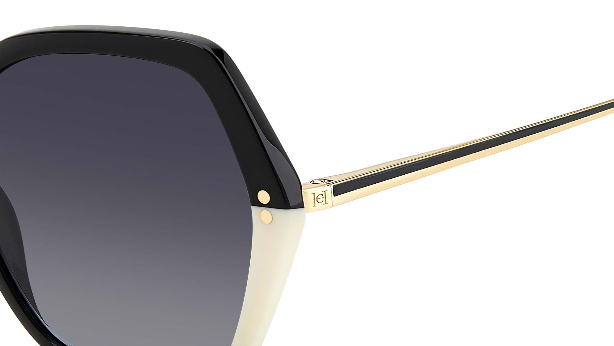 Carolina Herrera HER 0185/S 80S Sunglasses Black White - eye  display picture 2