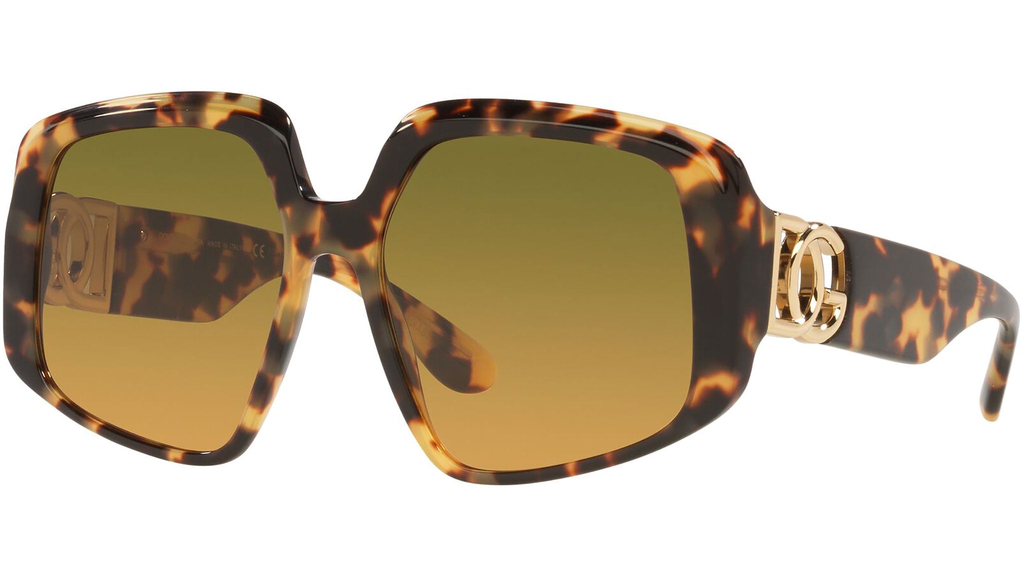 Dolce & Gabbana Women\'s Tortoise Sunglasses Dolce & Gabbana Brown Acetate Round Leopard Print Eyewear  main image 2