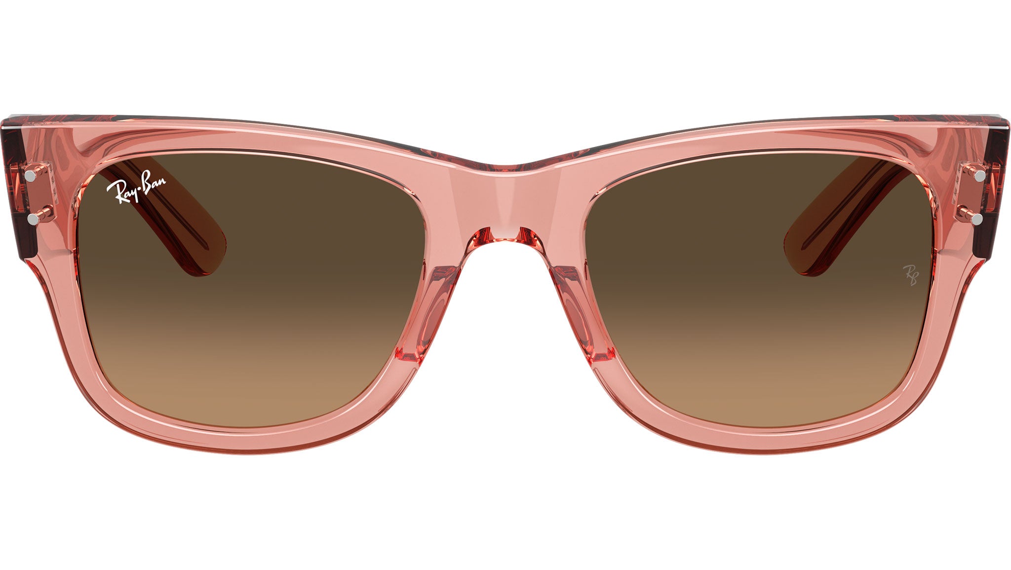 Brown/pink Ray Ban sunglasses Ray-Ban RB3765 - Aviator Copper Clear Pink Frame Sunglasses  main image 2