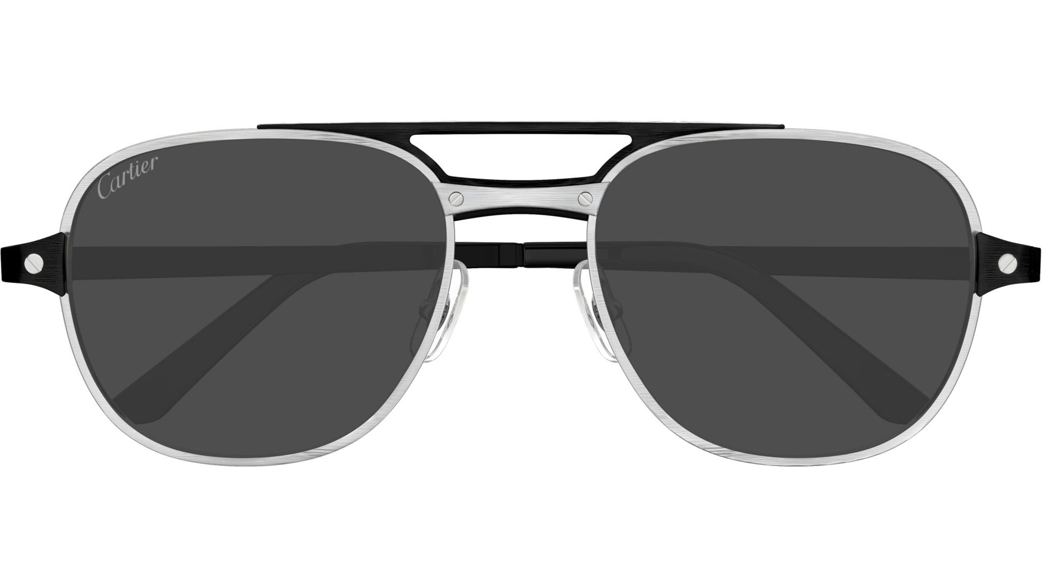 Cartier CT0597SA-001 Sunglasses Silver Grey Metal Cartier Sunglasses Metal Silver Gray Lens 99 mm main image 4