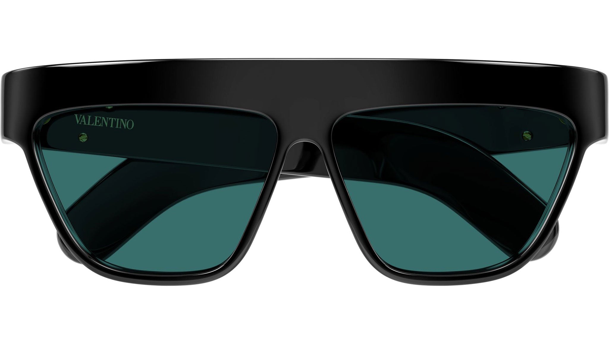 Valentino VG0068S Sunglasses 005 Black Solid Teal Geometric - eye
