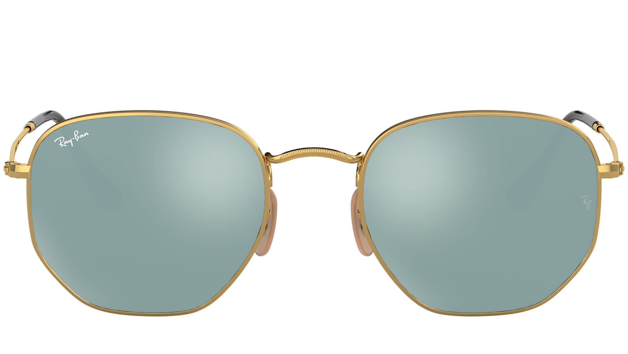 Ray-Ban Hexagonal RB3548N 001/30 Gold Sunglasses1