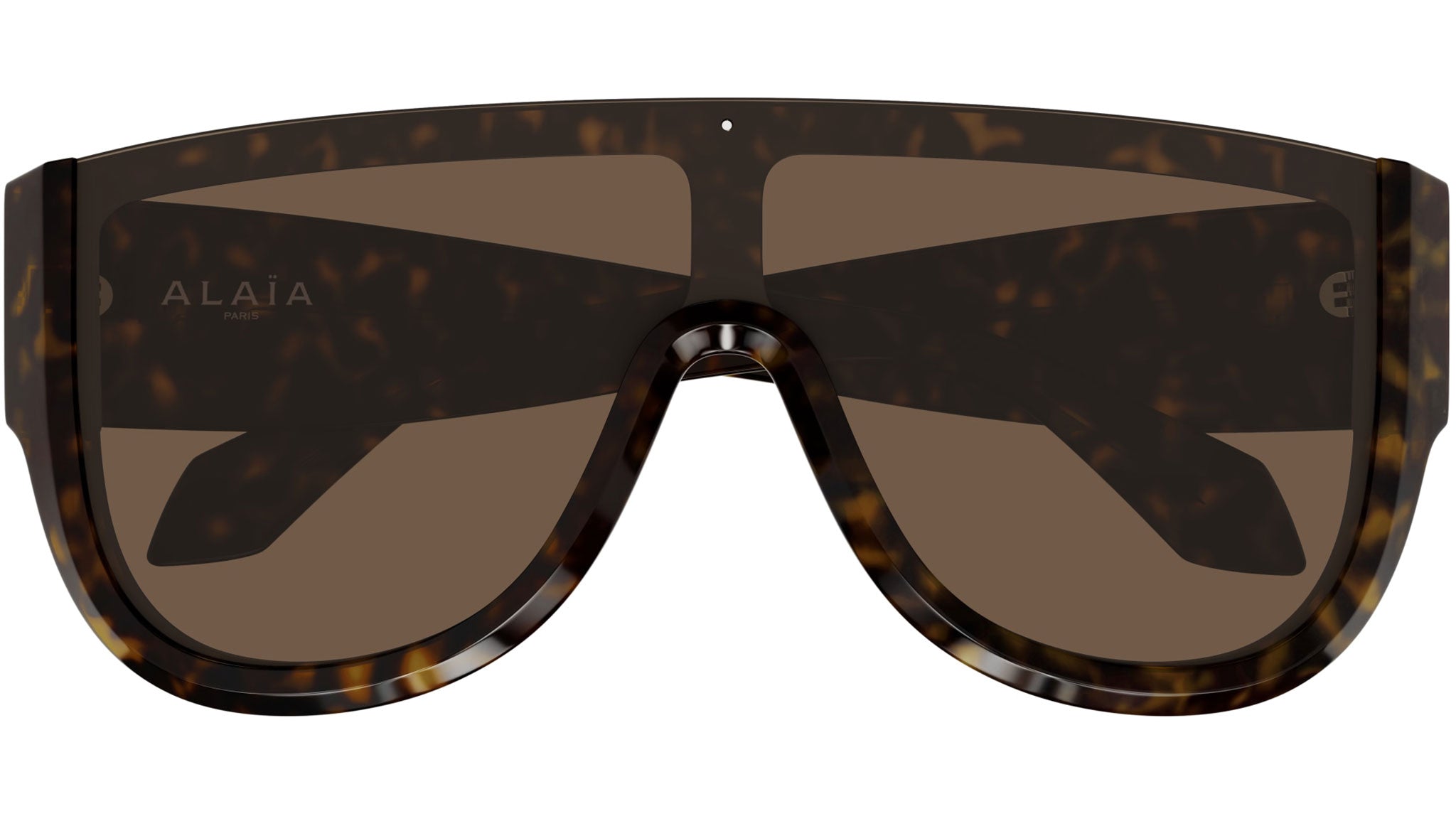 サングラス ALAIA FW25 Alaia Eyewear Sunglasses (AA0087S 002) AA0087S Azzedine Alaïa Shield Sunglasses 002 Havana - eye-oo.com