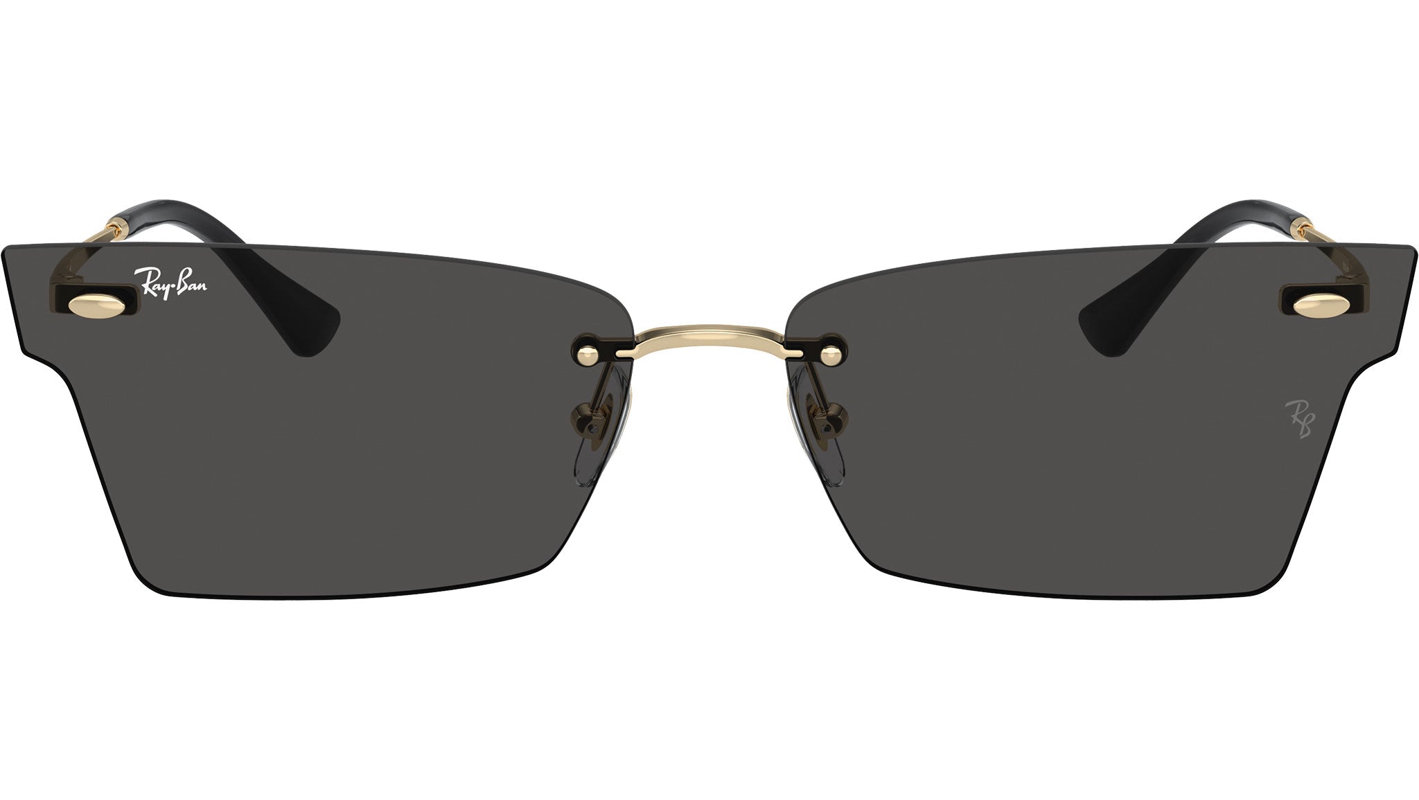Ray-Ban Black and Gold Rectangular Sunglasses vintage Ray Ban (B&L) Vintage Sunglasses Frame Only Black/Gold  main image 2