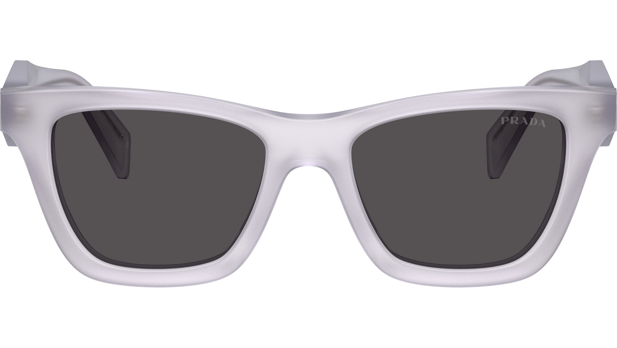 Prada Frosted White Sunglasses Prada PR 17WS S (49 - 20) with Grey lenses and White frame  main image 2