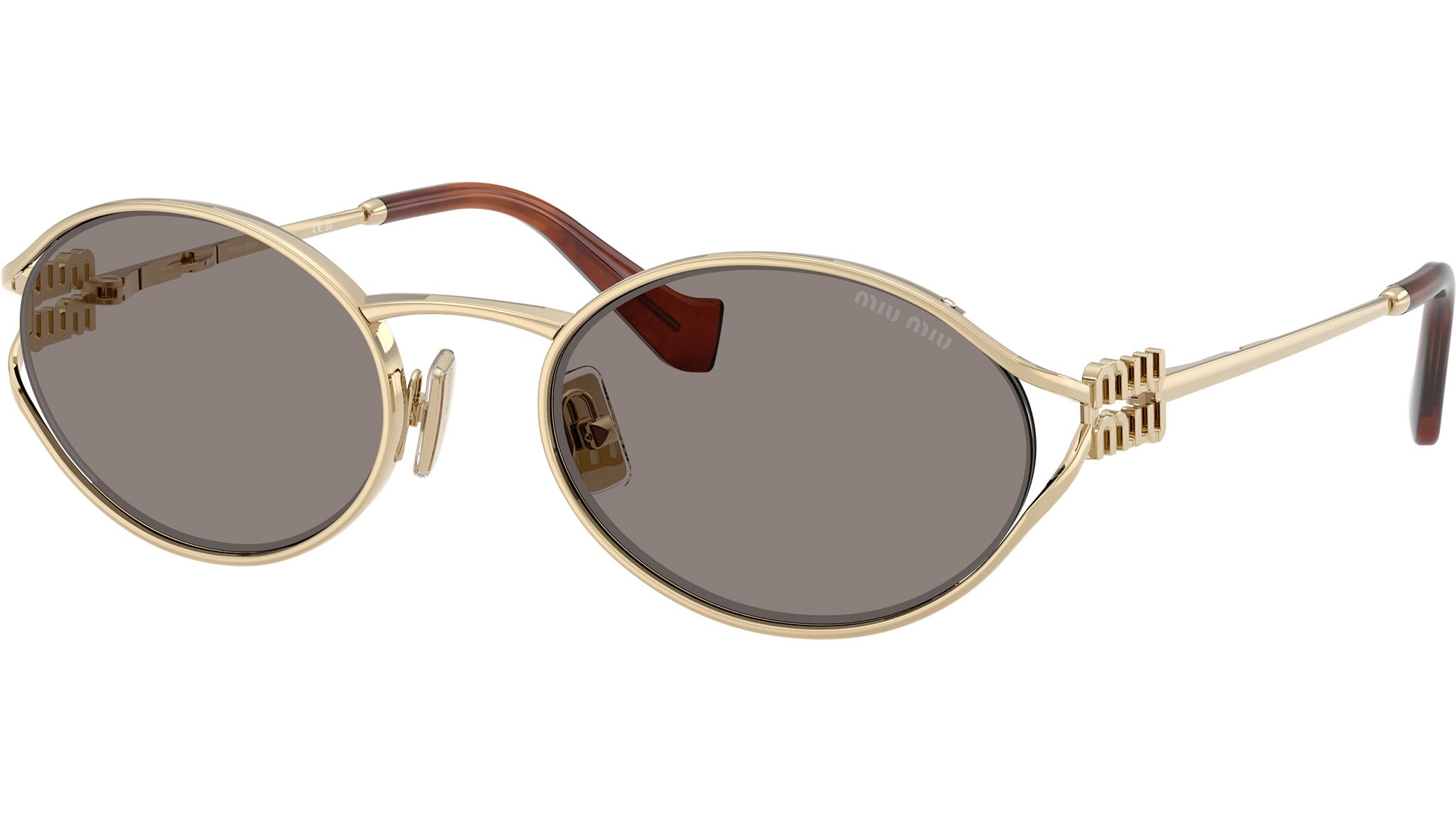 Miu Miu MU52YS Sunglasses ZVN80Q Pale Gold - eye-oo.com